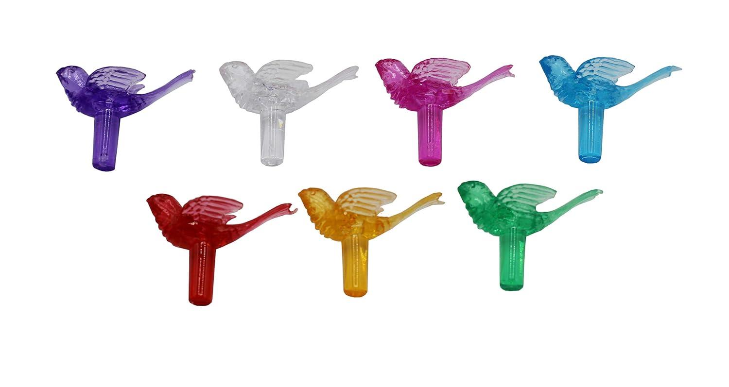 Creative Hobbies Plastic Lites for Ceramic Christmas Trees, Medium Bird / Dove Light Ornaments, Multi Color, 100 Piece Pack