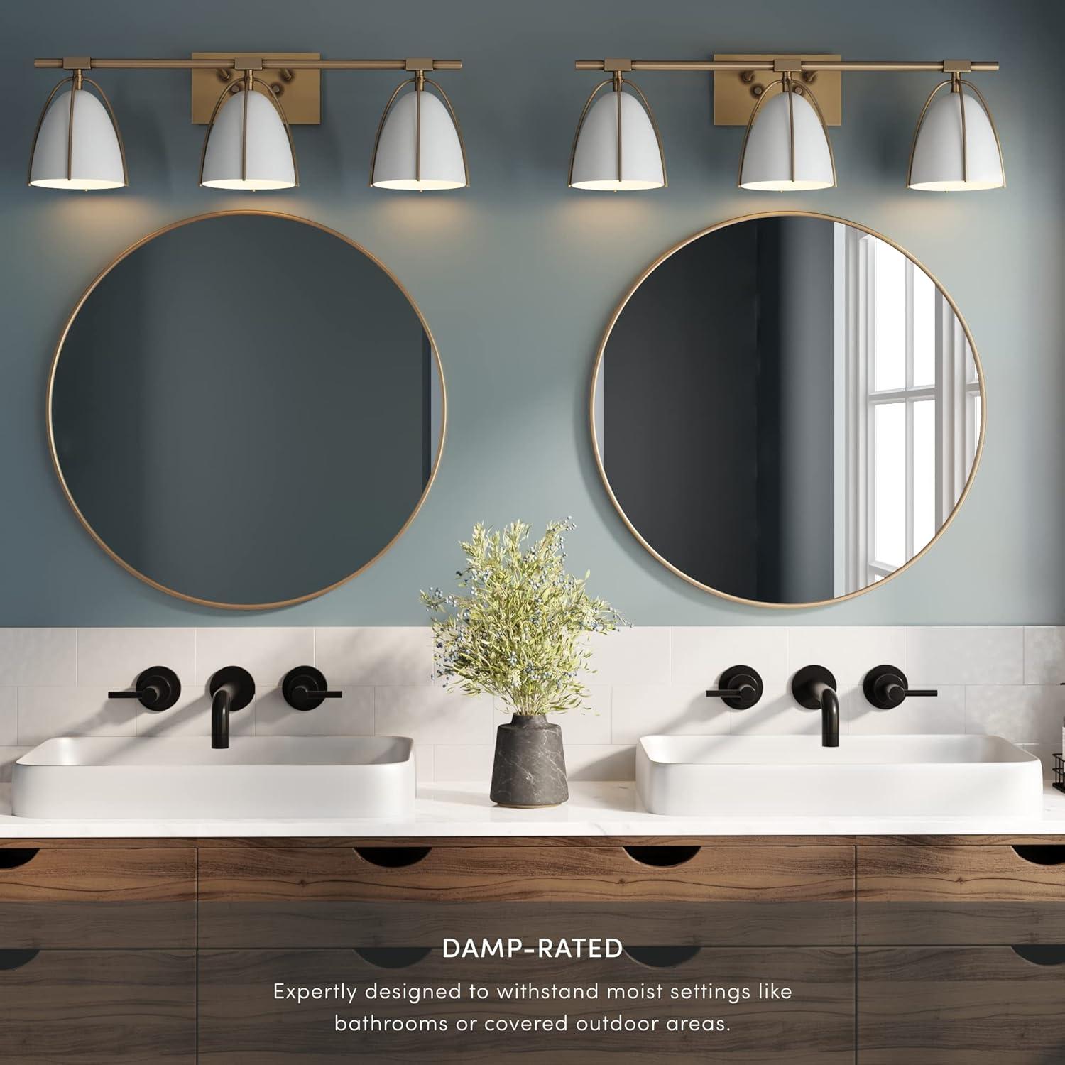 Frank Vintage Black Metal and Brass 2-Light Vanity Sconce
