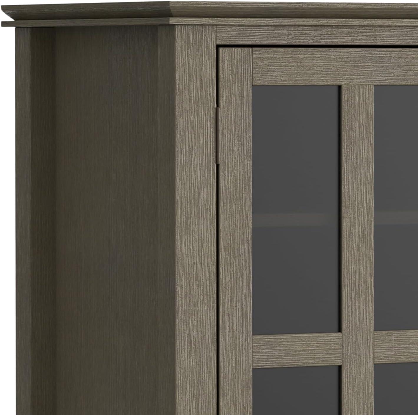 Artisan Wood 53" Transitional TV Media Stand in Farmhouse Gray For TVs up to 60"