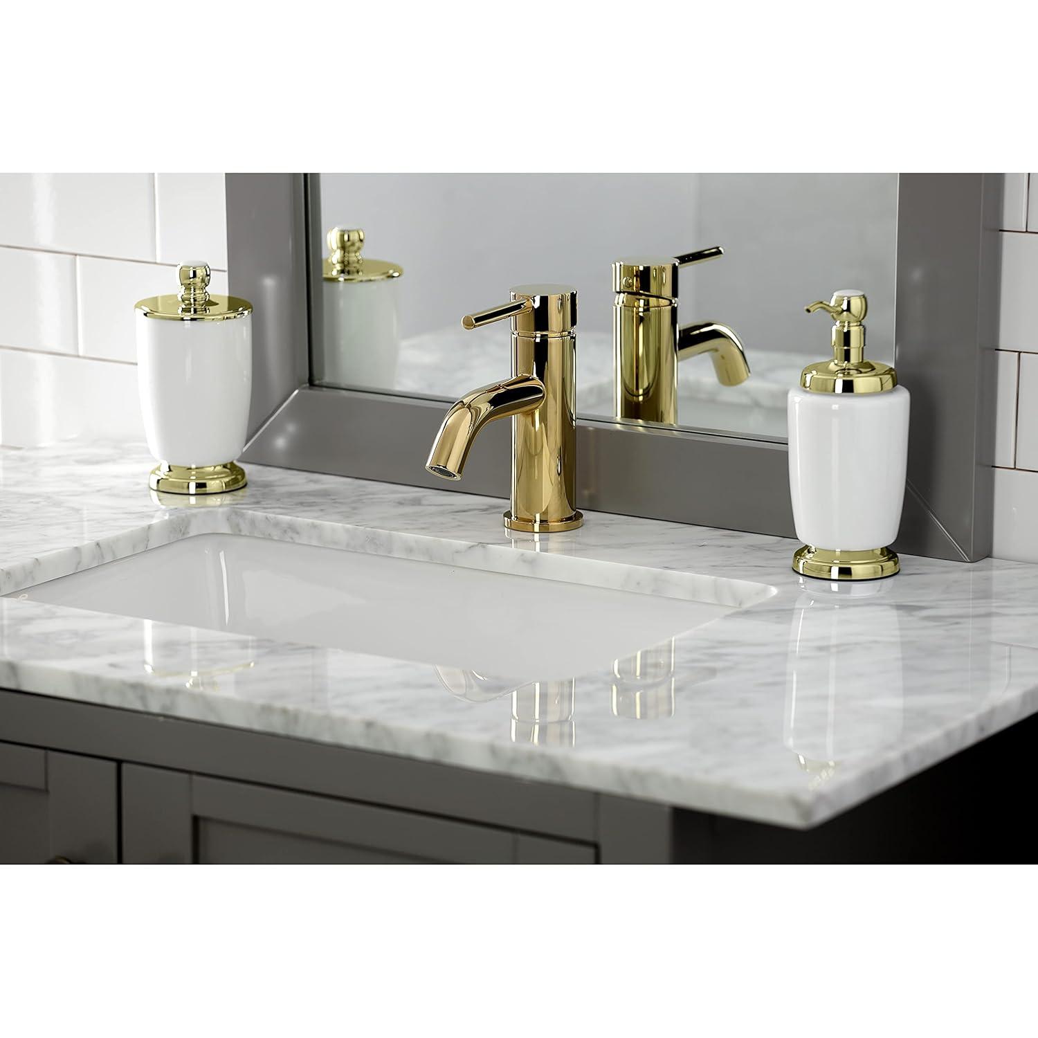 Kingston Brass Concord Single-Handle 1-Hole Deck Mount Bathroom Faucet with Push Pop-Up
