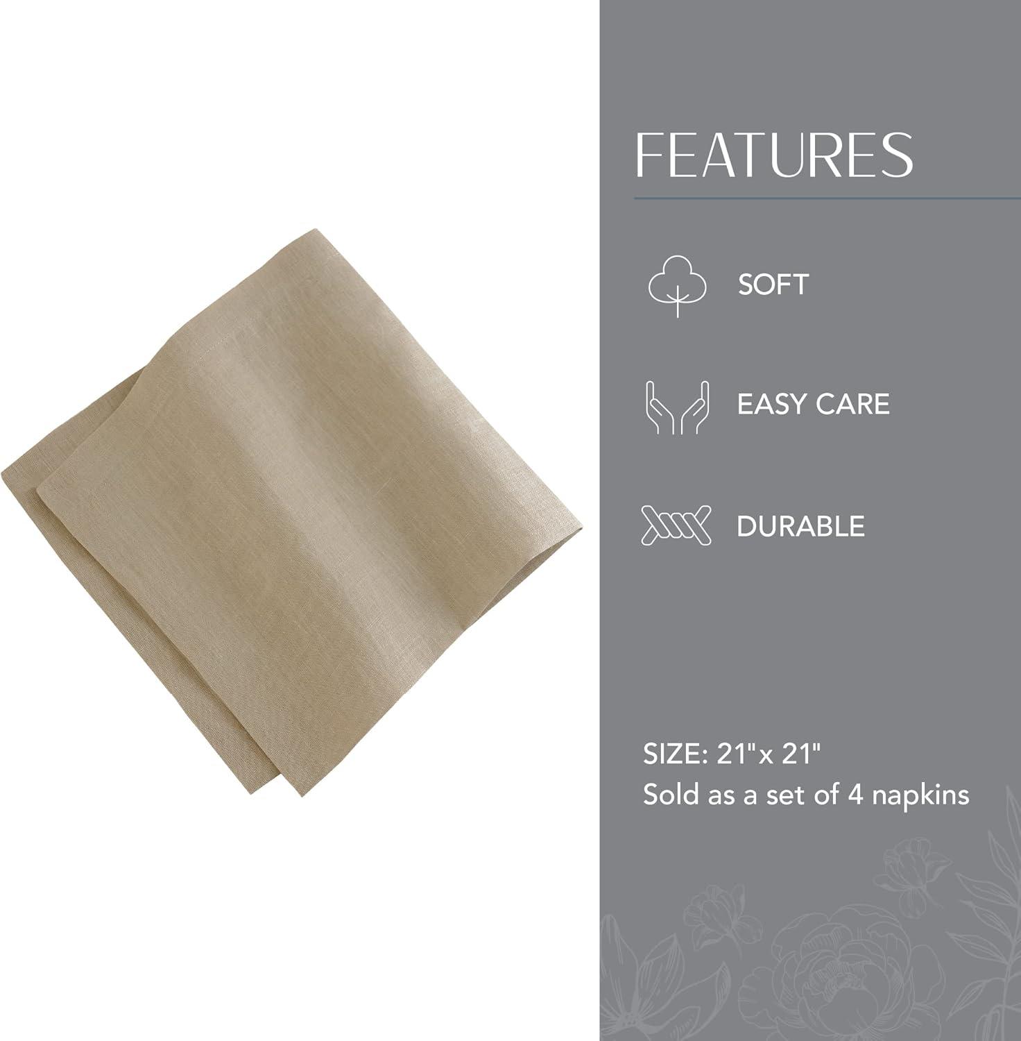 La Classica 4 Piece Linen Napkin Set (Set of 4)