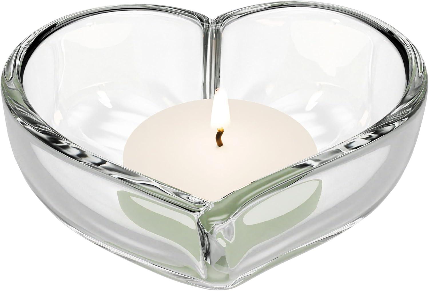 Heart 2.2'' H Crystal Tabletop Votive Holder with Candle Included