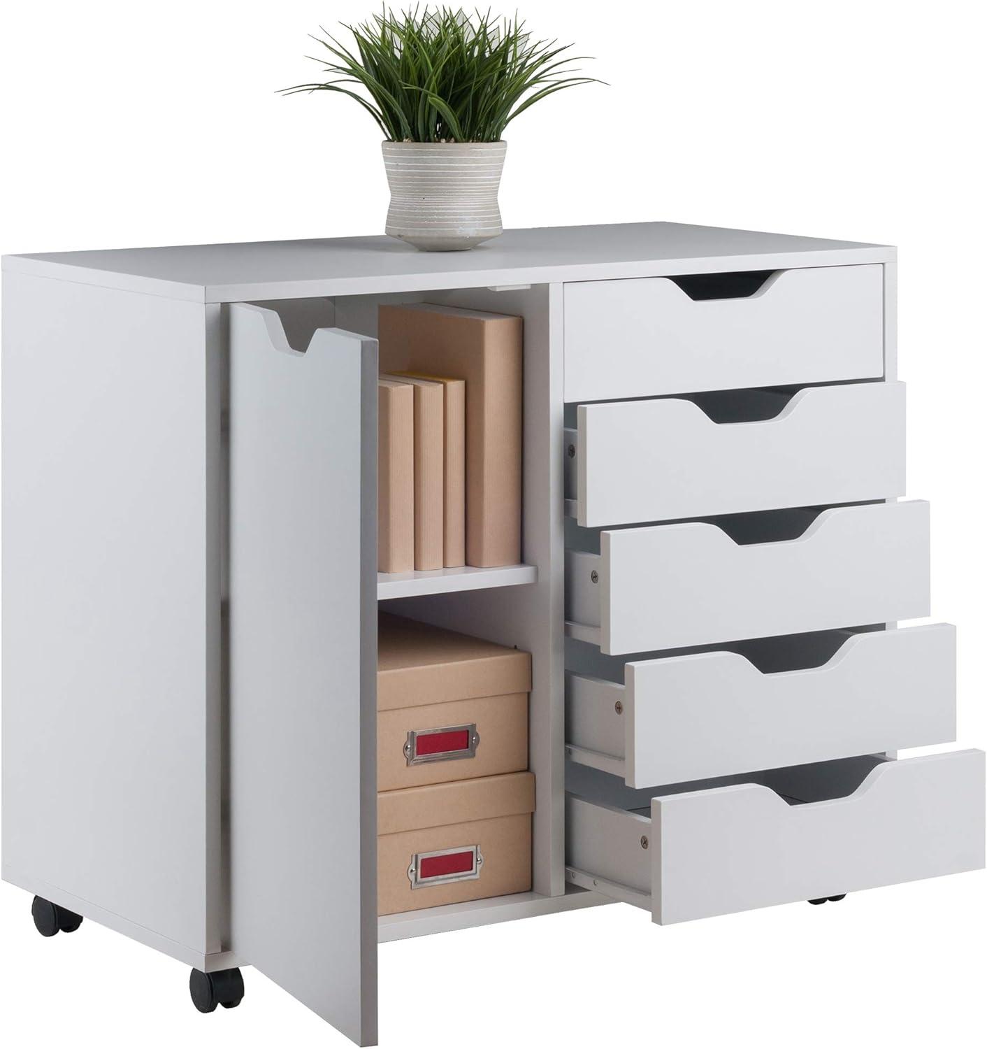 Halifax 5 Drawer 1 Side Cabinet - Winsome