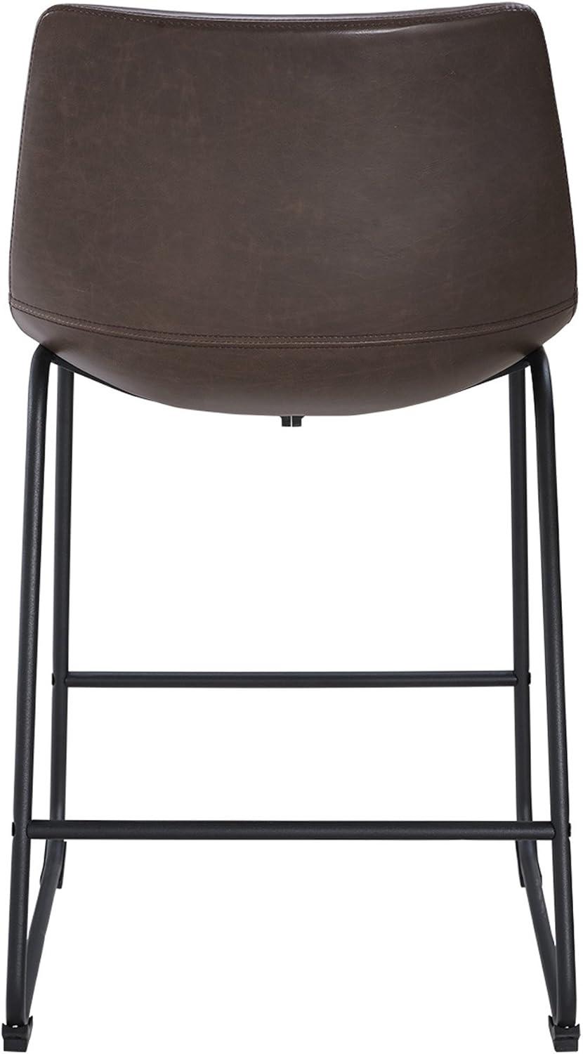 Hokku Designs Mayeu Upholstered Counter Stool (Set of 2)