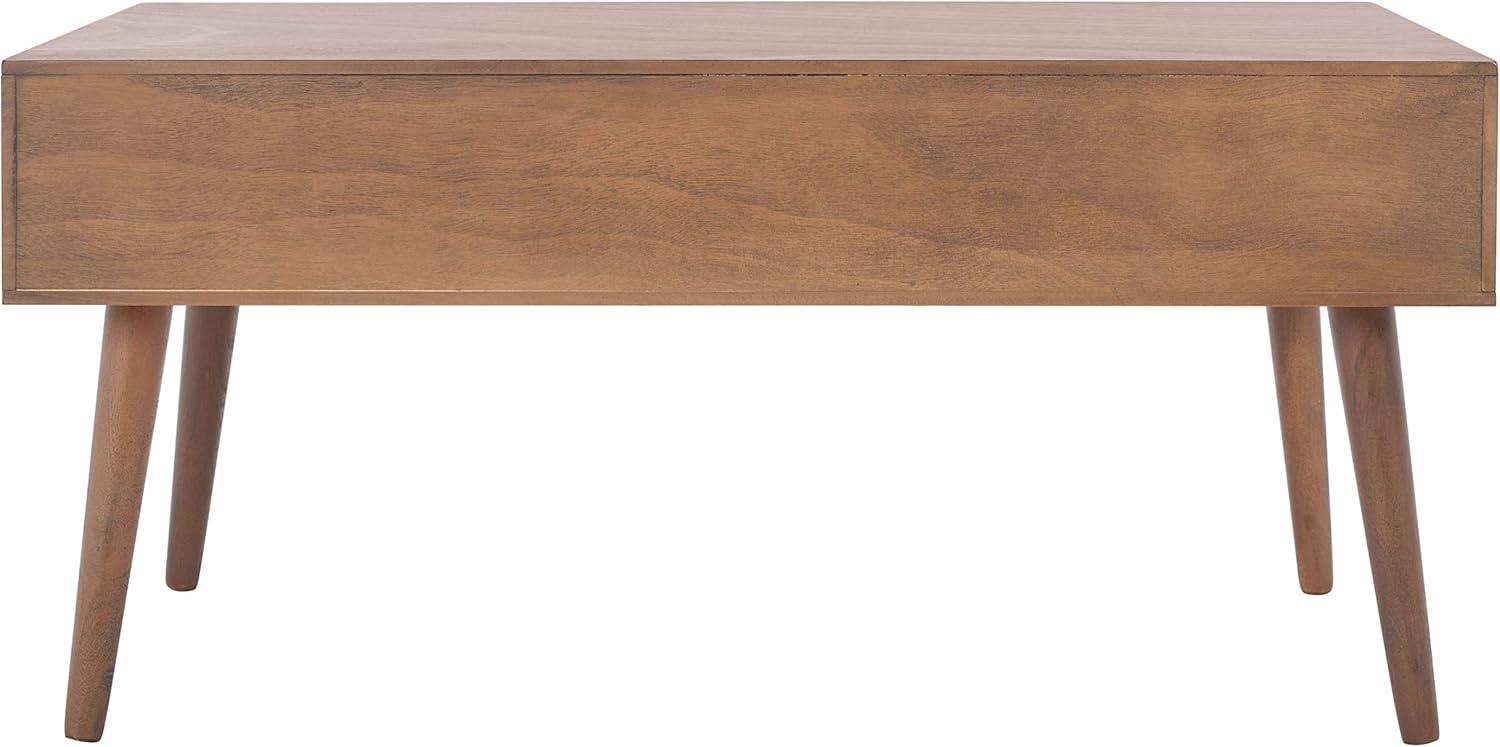 SAFAVIEH Mozart Mid-Century 2 Drawer Coffee Table, Brown