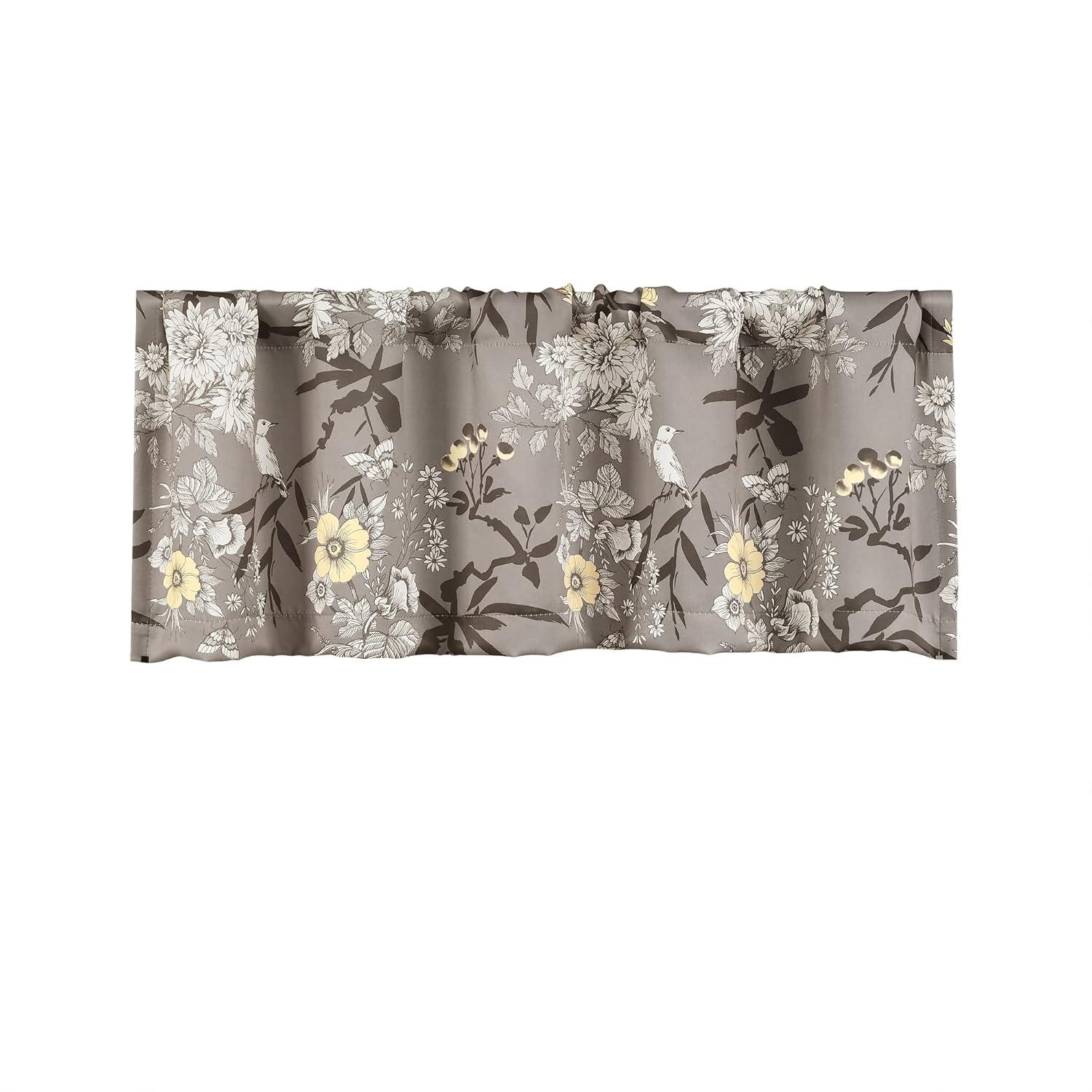 Lush Decor Botanical Garden Floral Tailored 52'' W Window Valance