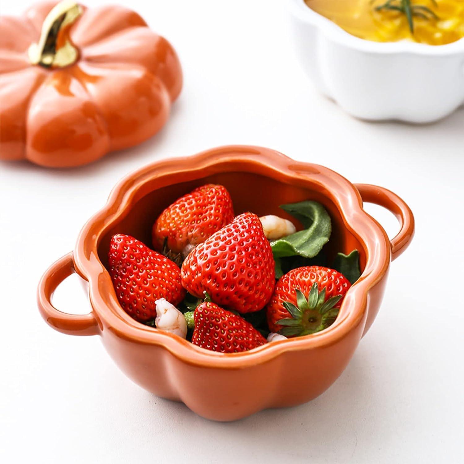 Fall Deals! Pumpkin Bowls,Ceramic Pumpkin Pot,Dutch Oven,Mini Soup Bowls,Halloween Partyware,Thanksgiving Decor,for Kitchen,Dining Room