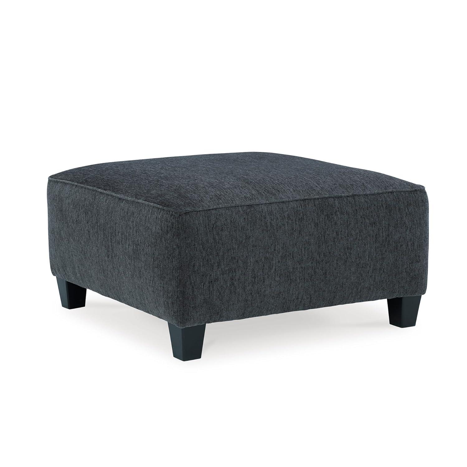 Signature Design by Ashley Contemporary Abinger Oversized Accent Ottoman Chenille Smoke