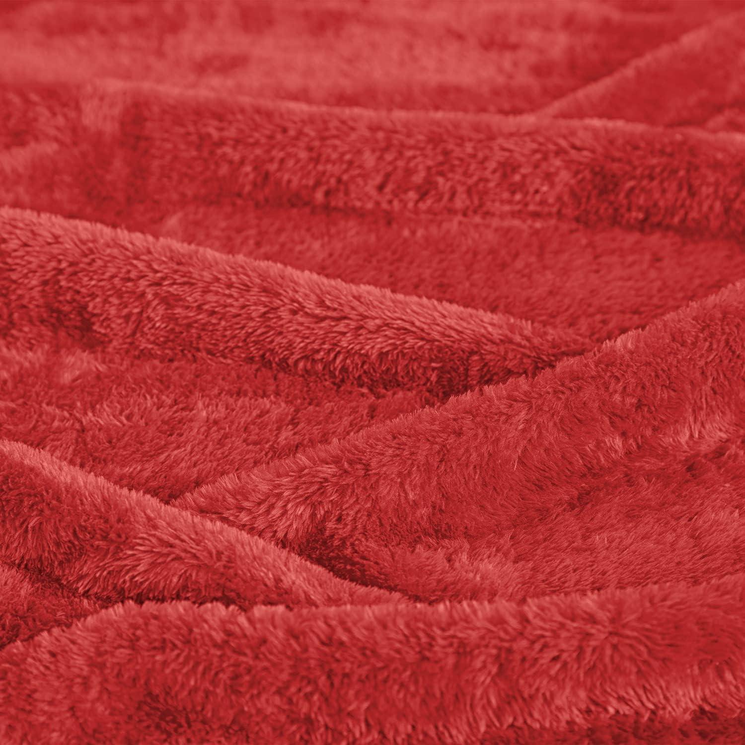 Superior Superior Solid Polyester Reversible All-Season Fleece Throws Blanket