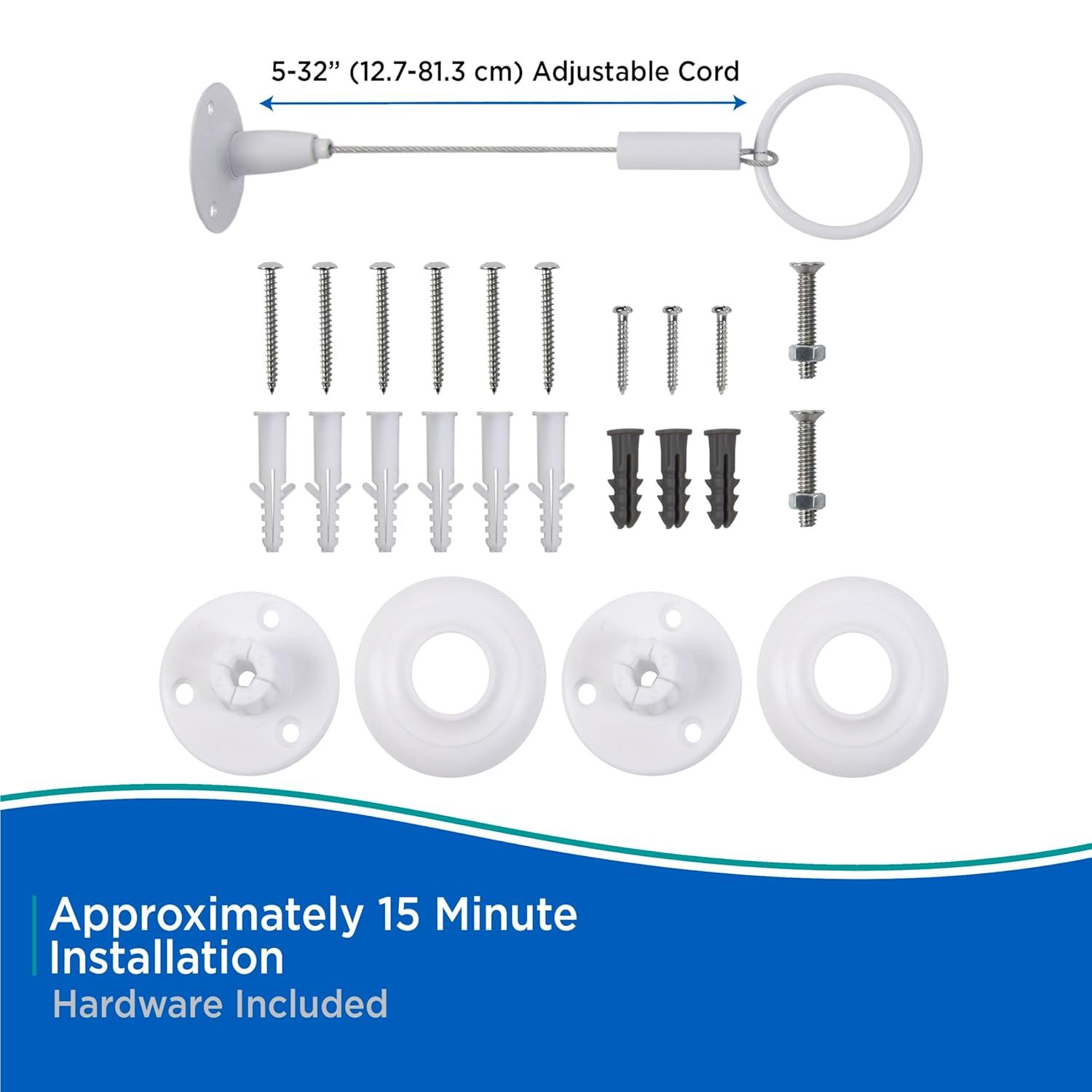 Kenney Twist & Fit 36" x 36" Fixed Corner Shower Curtain Rod