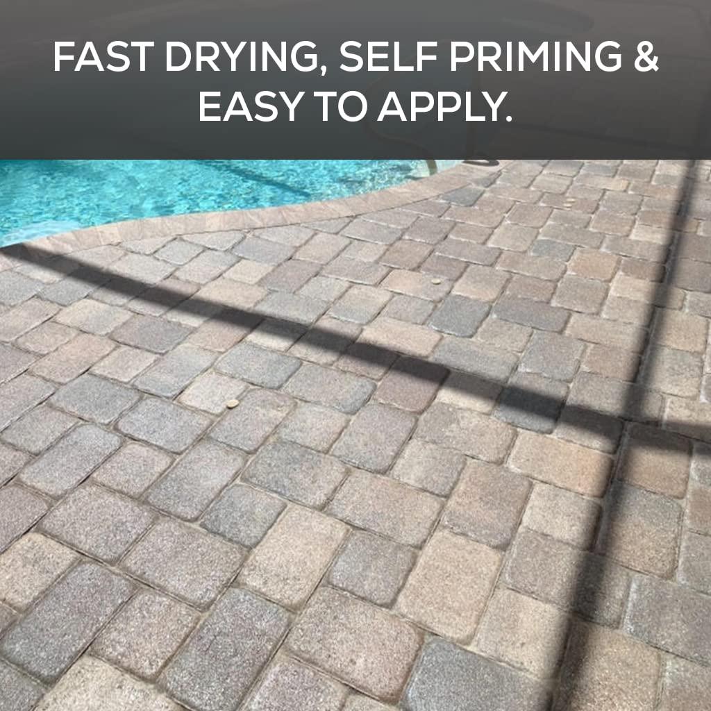 5 Gal. DOMINATOR SG+ Clear Acrylic Sealer | High Gloss Paver Sealer | Wet Look, Color Enhancing | Professional Grade | Concrete Pavers and Decorative Concrete | Fast Dry | Driveway, Patio and Walkways