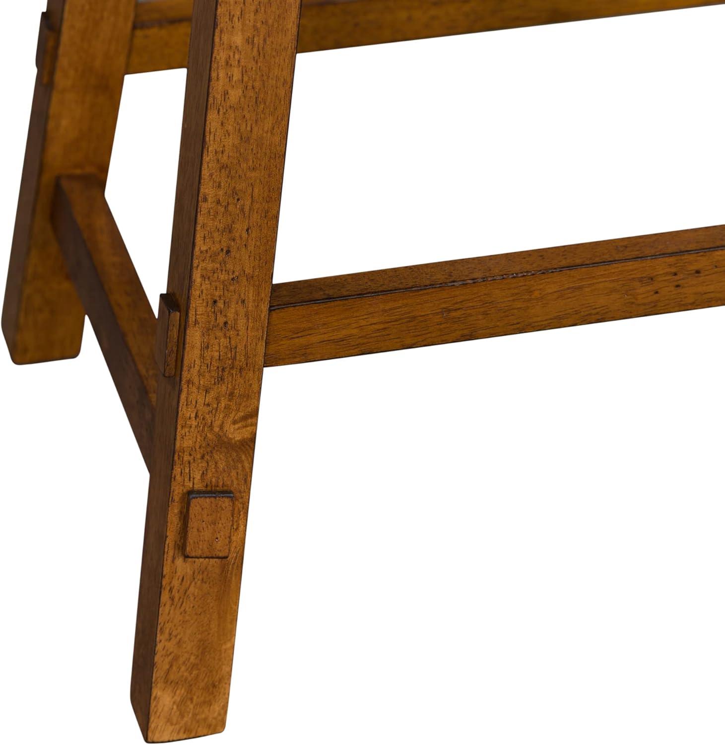 Creations 24 Inch Sawhorse Counter Stool, W20 x D14 x H24, Tobacco Finish