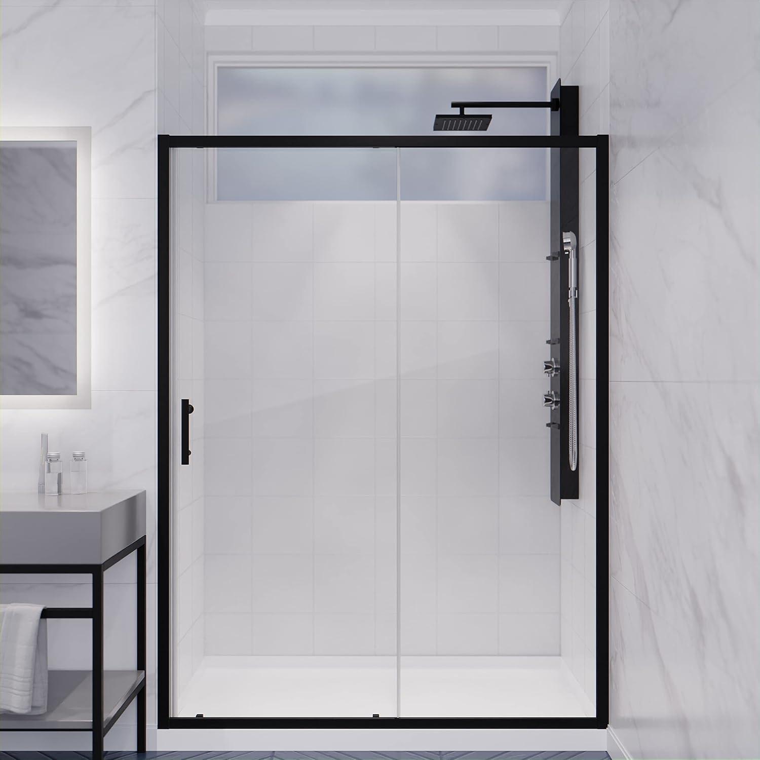 Halberd 48" x 72" Matte Black Framed Shower Door