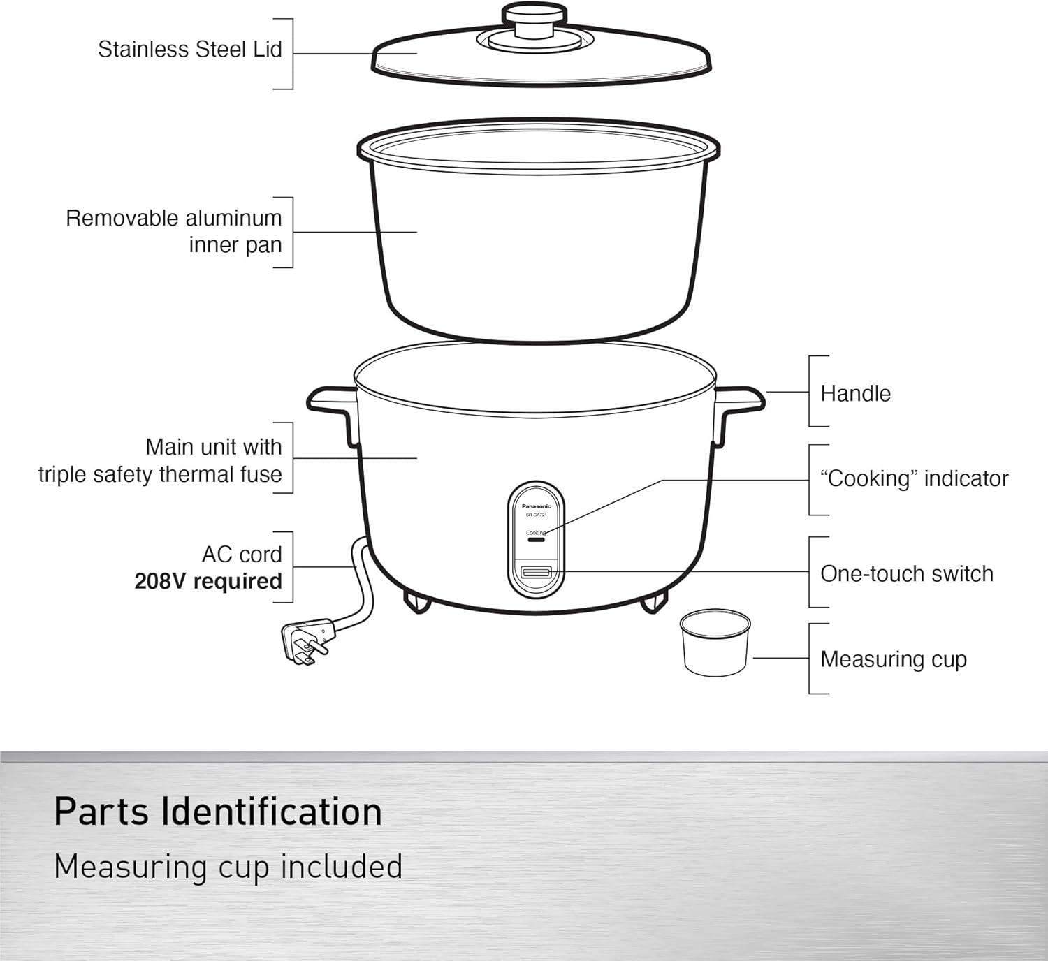 Panasonic SR-GA721 40-Cup Commercial Electric Rice Cooker