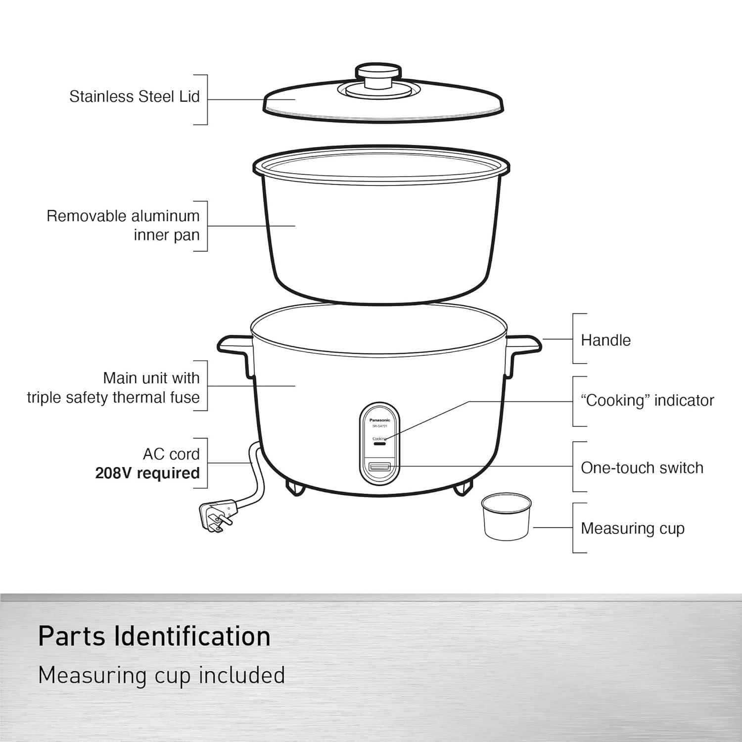 Panasonic SR-GA721 40-Cup Commercial Electric Rice Cooker