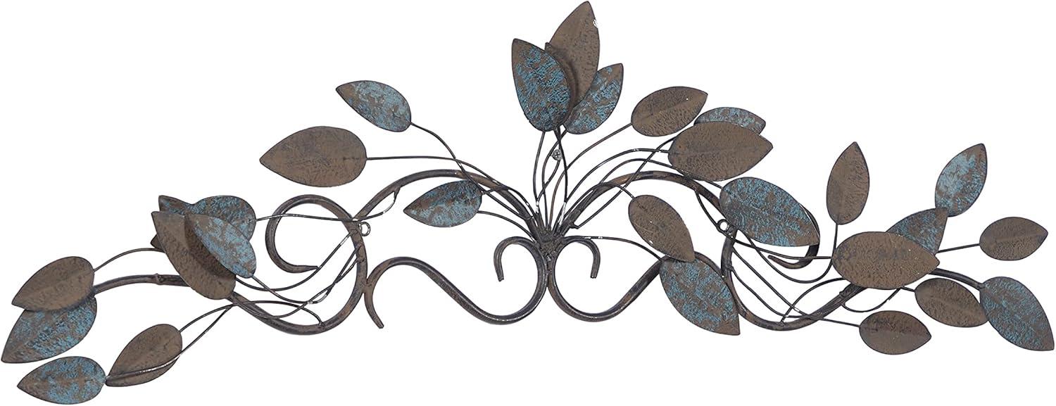DecMode Multi Colored Metal Leaf Wall Decor