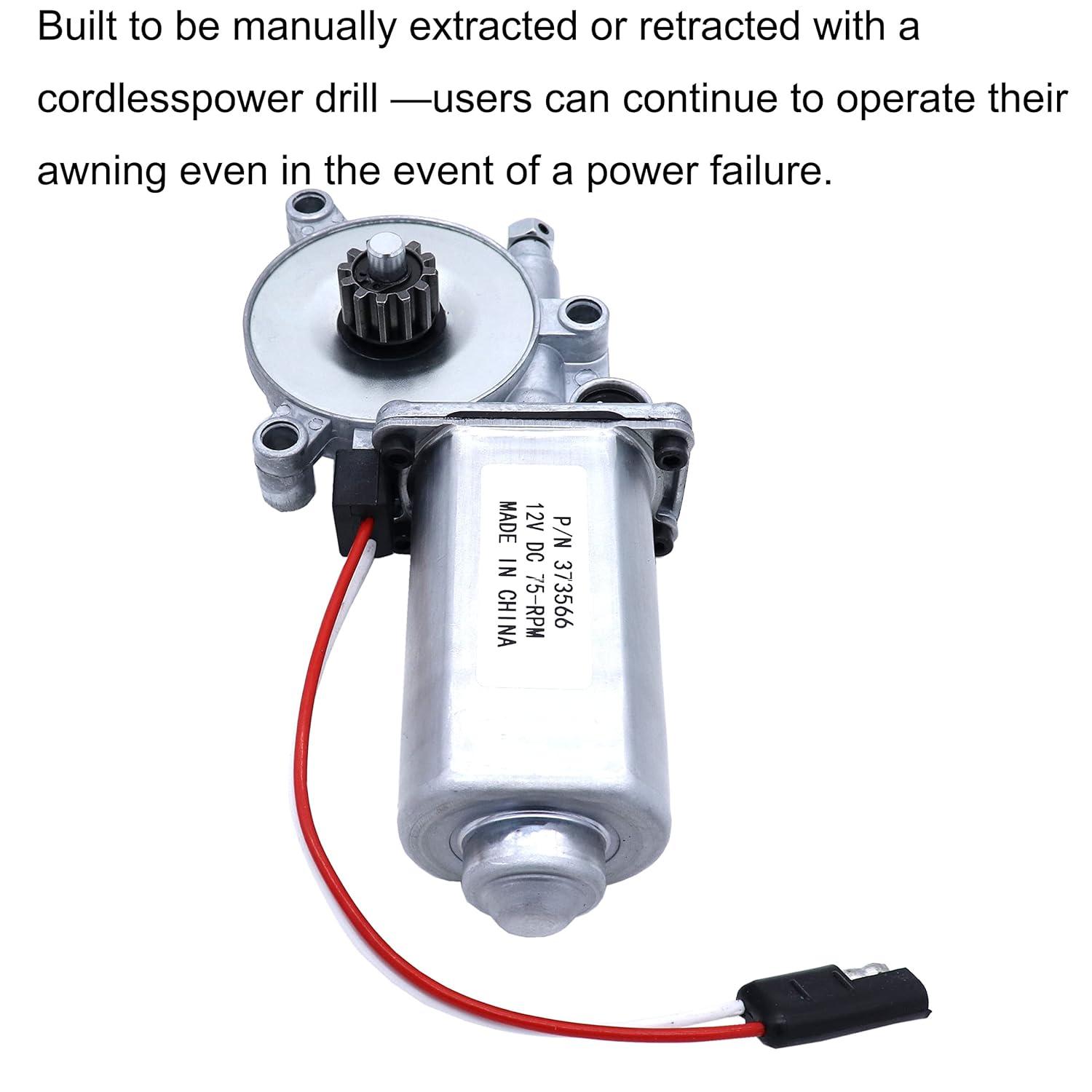 Universal 12-Volt DC RV Power Awning Motor Replacement