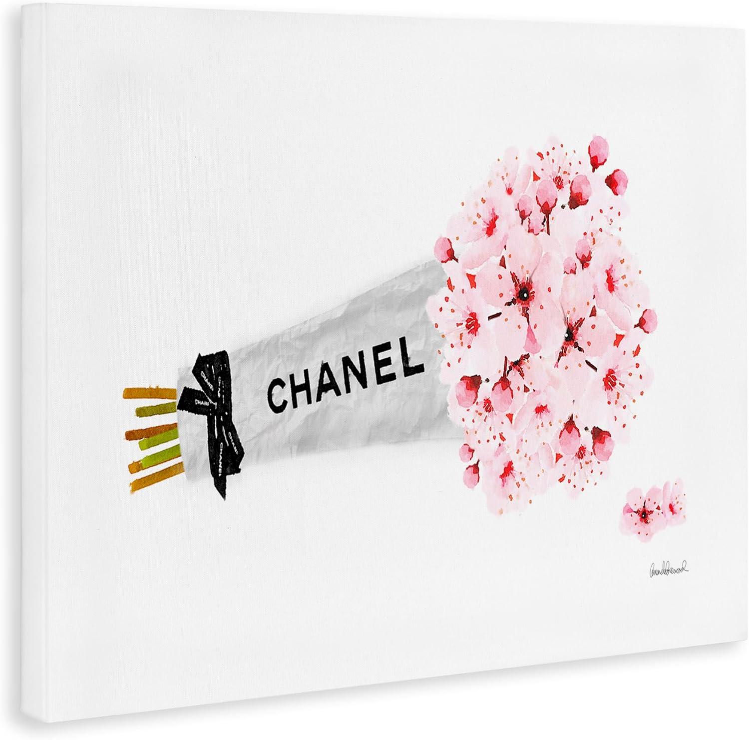 Stupell Industries Fashion Chanel Wrapped Cherry Blossoms by Amanda Greenwood - Graphic Art