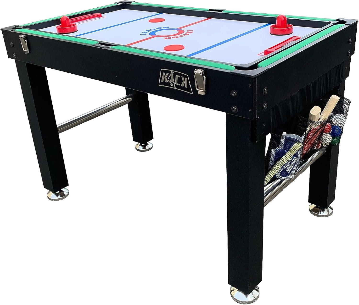 KICK Foosball Tables KICK Quad 48″ 4-in-1 Multi Game Table Combo Arcade Set for Home, Game Room, Friends & Family