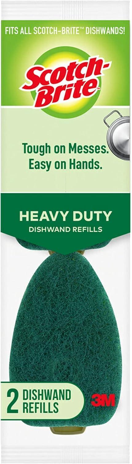 Heavy Duty Green Dishwand Sponge Refills, 2-Pack