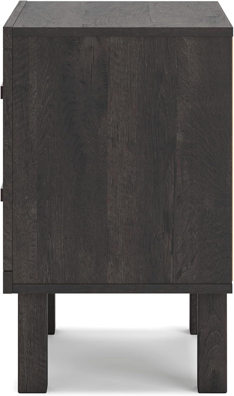 2 - Drawer Nightstand in Black