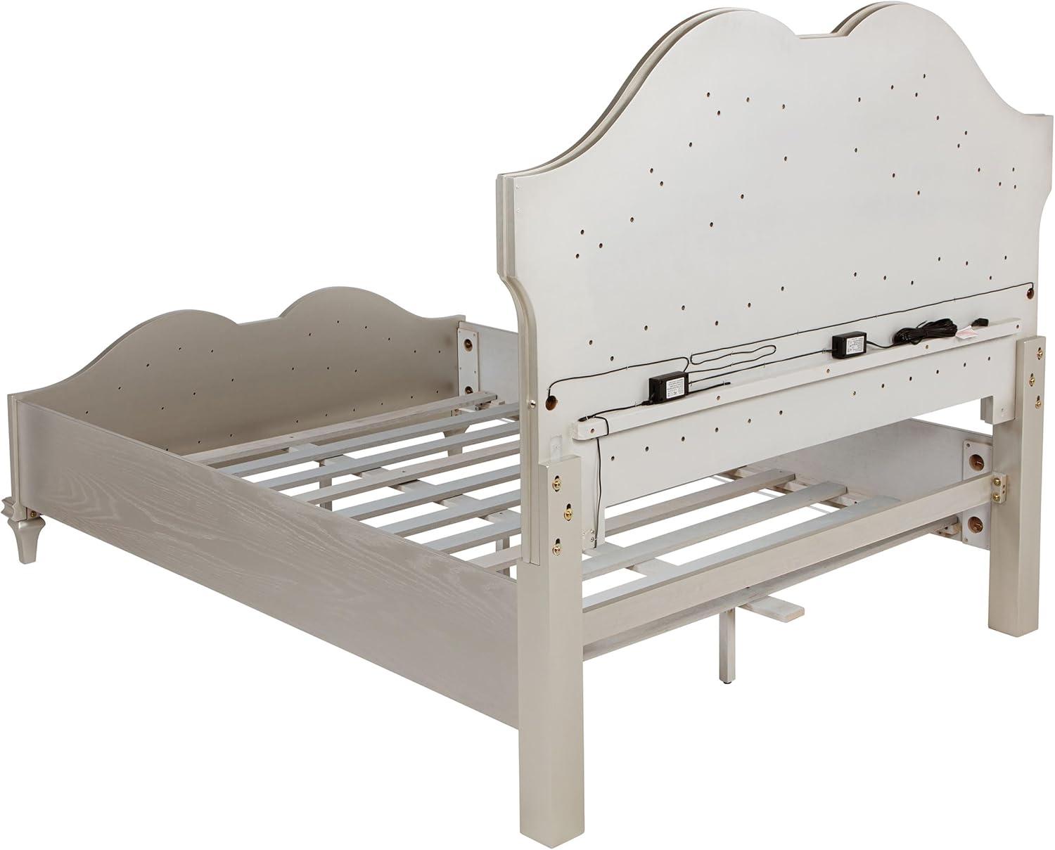 Alma Evangeline 4-Piece Queen Bedroom Set Silver Oak