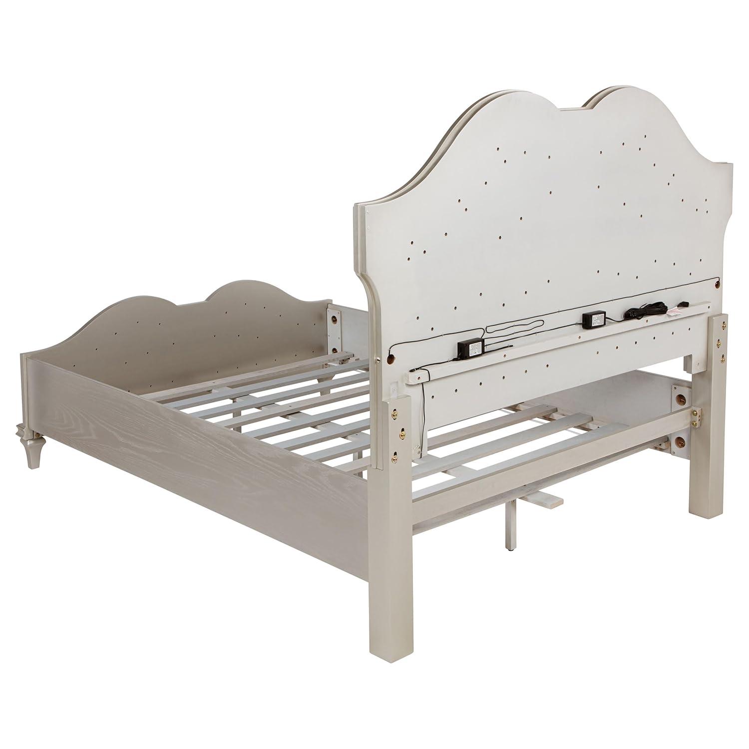 Alma Evangeline 4-Piece Queen Bedroom Set Silver Oak