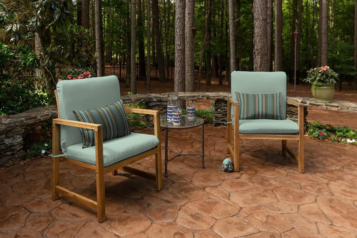 Casual Cushion Solid Hinged 44” x 22” Outdoor Seating Cushions, Weather and Fade Resistant
