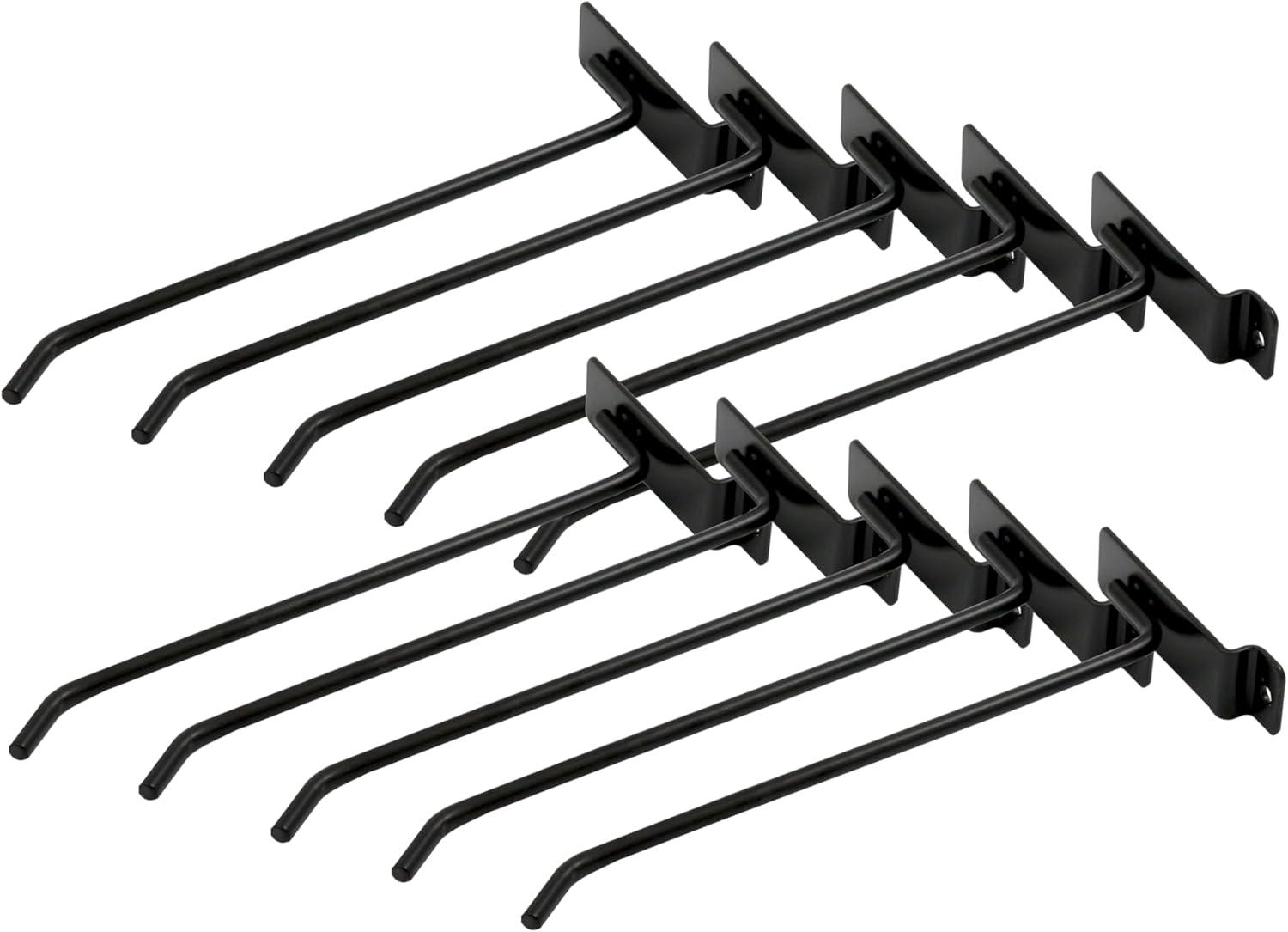 8 inch Black Peg Hook for Slatwall - Pack of 50