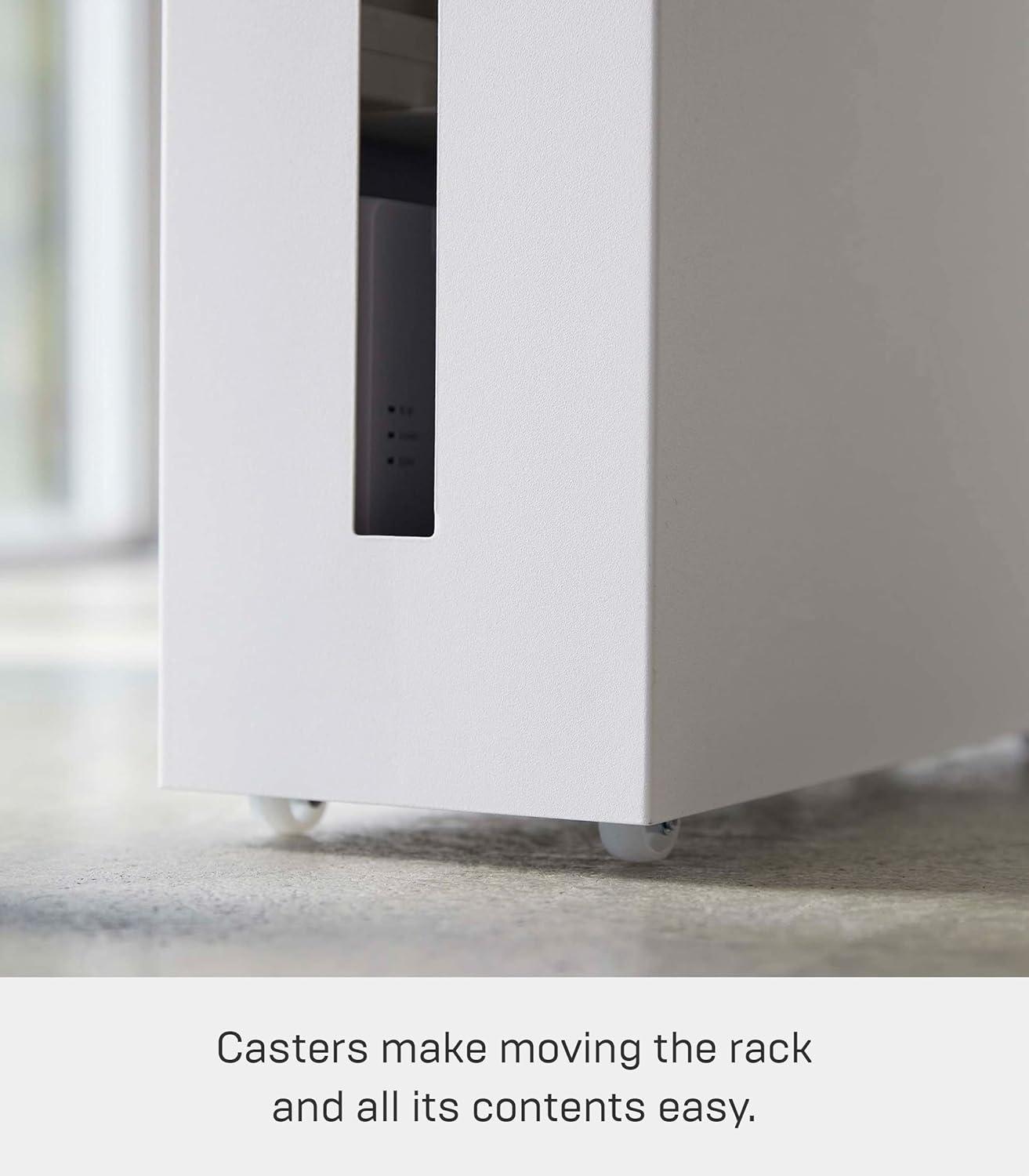 Yamazaki Home Tower Yamazaki Home Rolling Cable Management Cord Power Strip/Surge Protector Storage Organizer