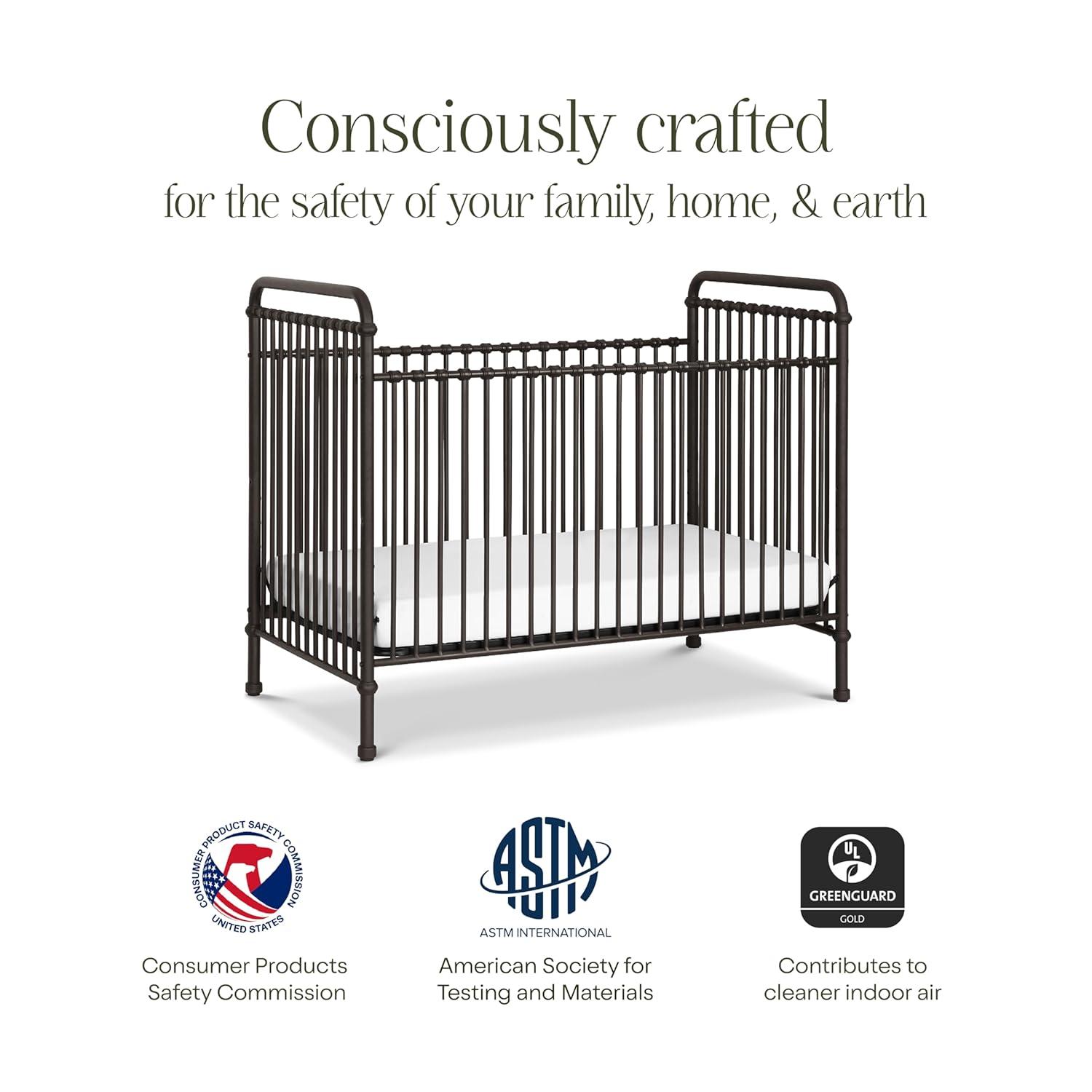 Abigail Greenguard Gold Certified 3 -in-1 Convertible Crib