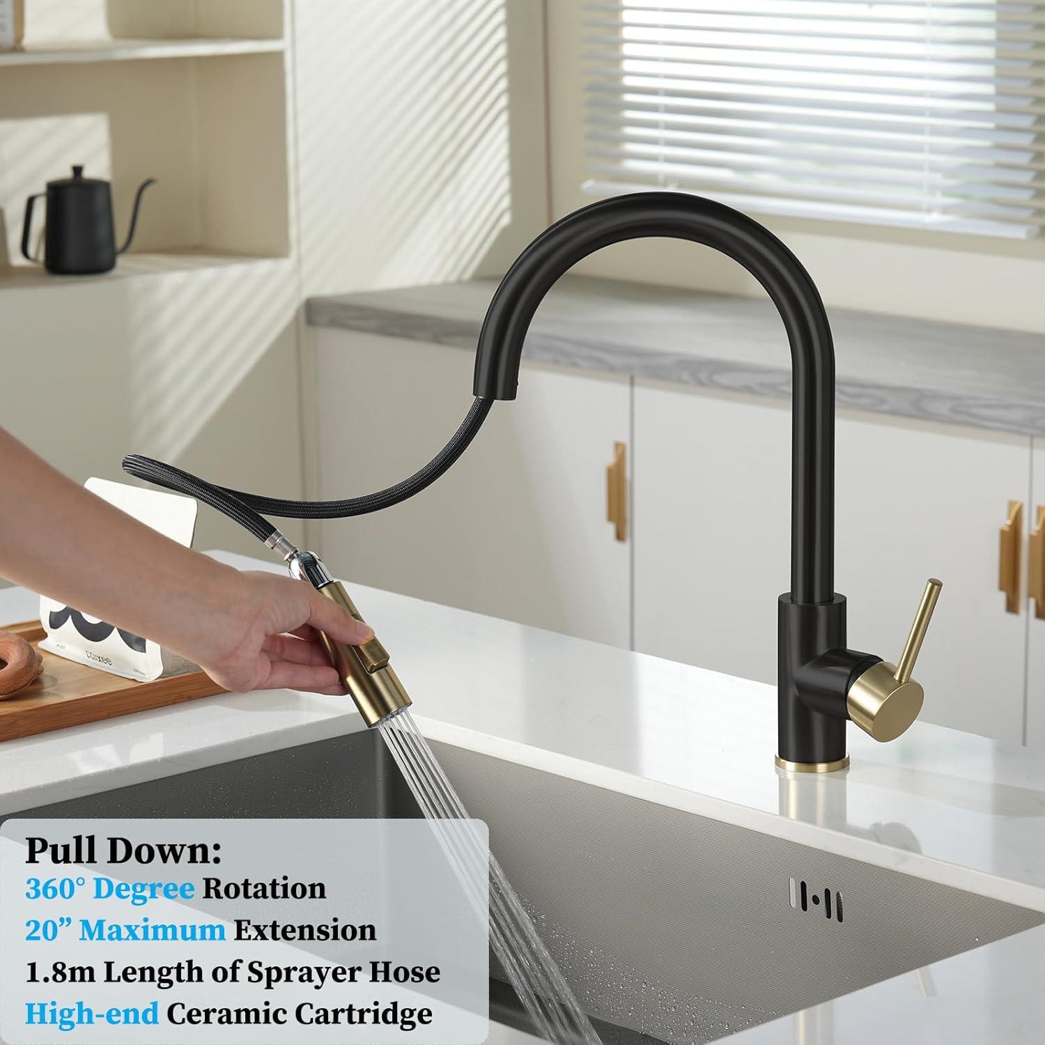 VIBRANTBATH Pull Out Kitchen Faucet