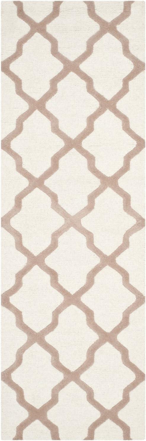 Ivory and Beige Hand-Tufted Wool 2' x 3' Rug