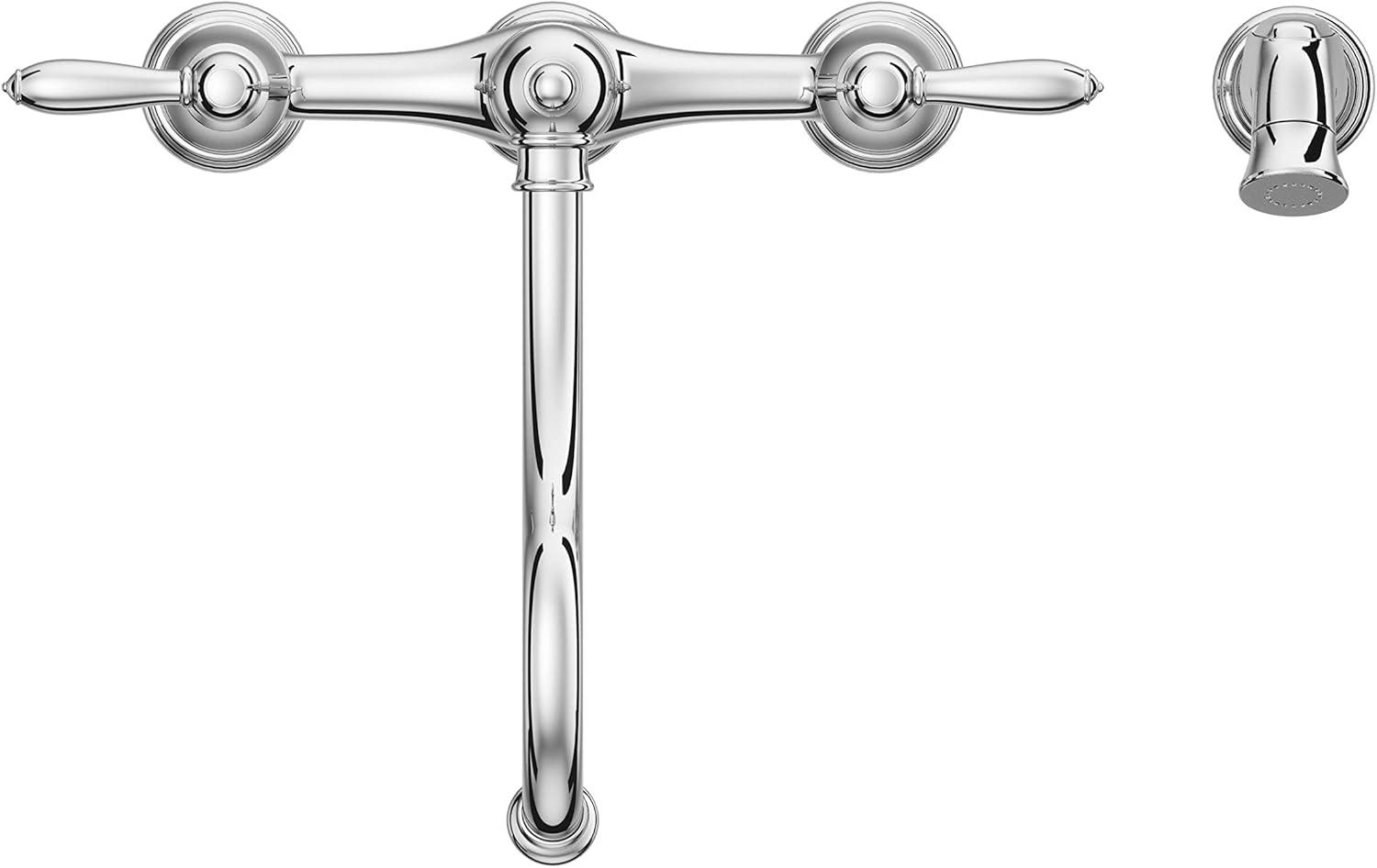 Courant Bridge Double Handle Kitchen Faucet with Side Spray