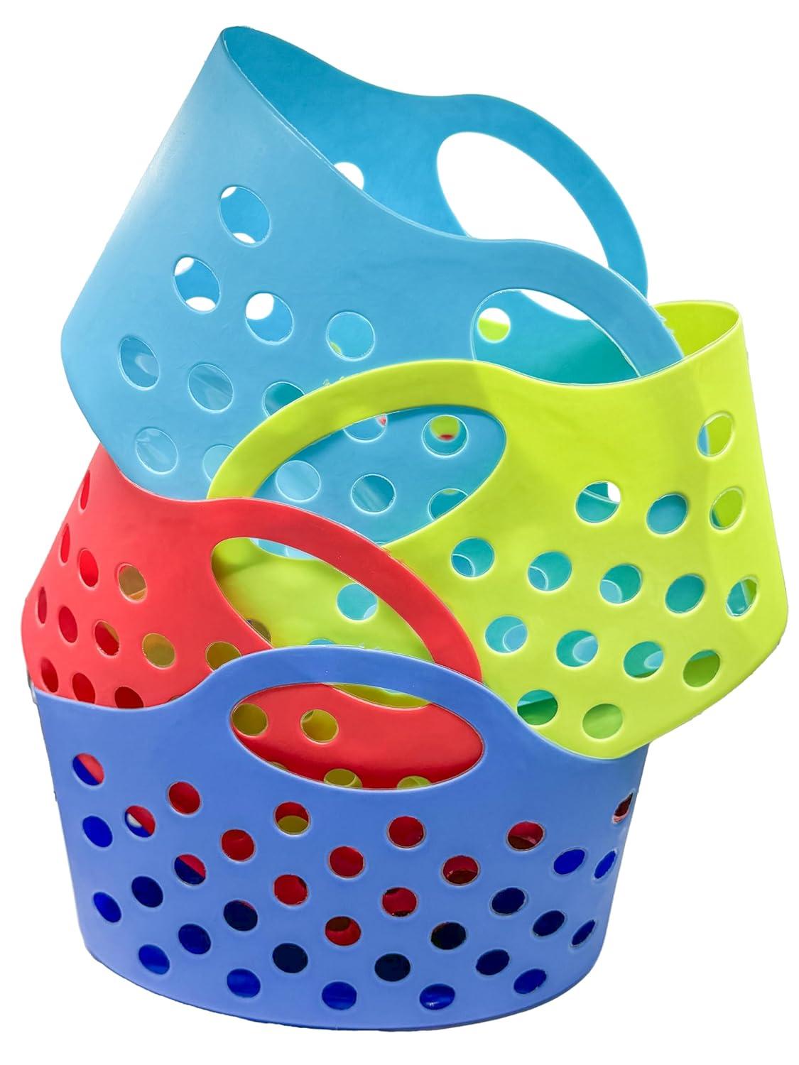 Assorted Multicolor Basket with Handles 3ct