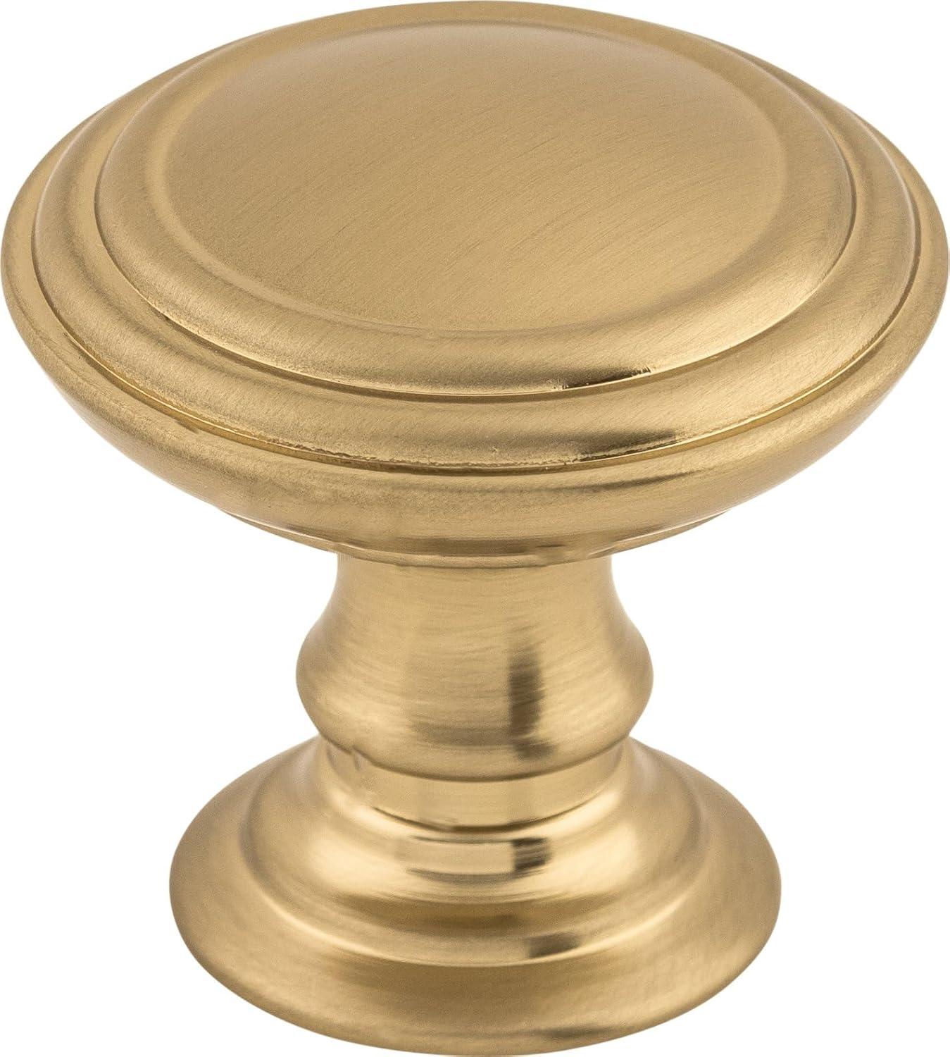 Polished Nickel Round Mushroom Cabinet Knob with Mounting Hardware