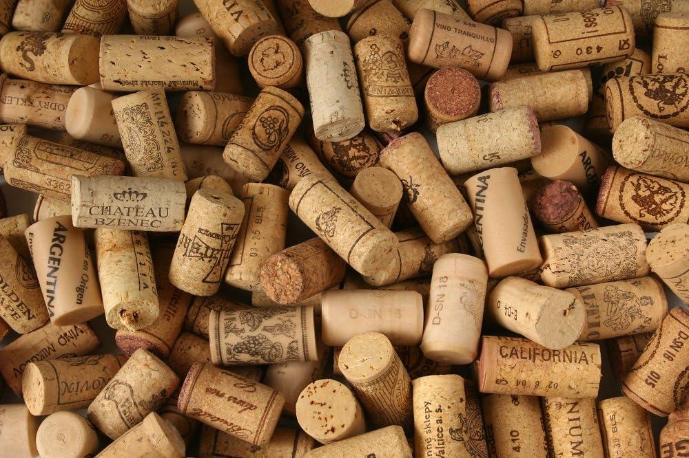 Assorted Recycled Natural Cork Wine Stoppers - 100 Count