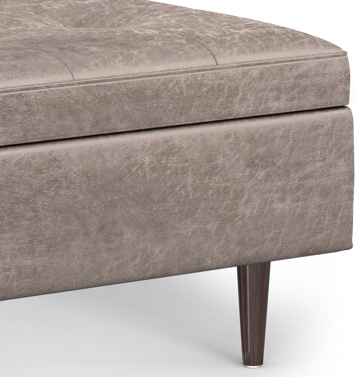 Shay Faux Leather Ottoman