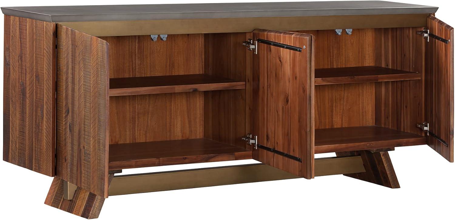 Picadilly 80" Acacia Wood and Concrete Sideboard Buffet