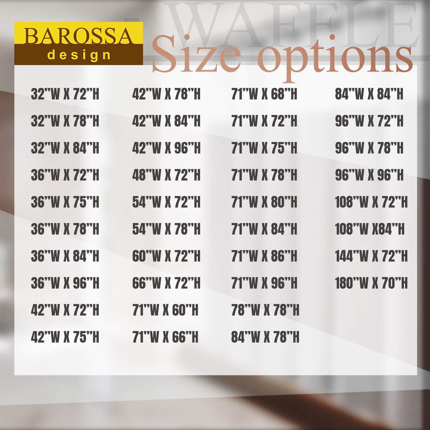 Extra Wide Fabric Shower Curtain 108 X 72 Inch, Waffle Weave, Hotel Luxury Spa, Wat[1151]