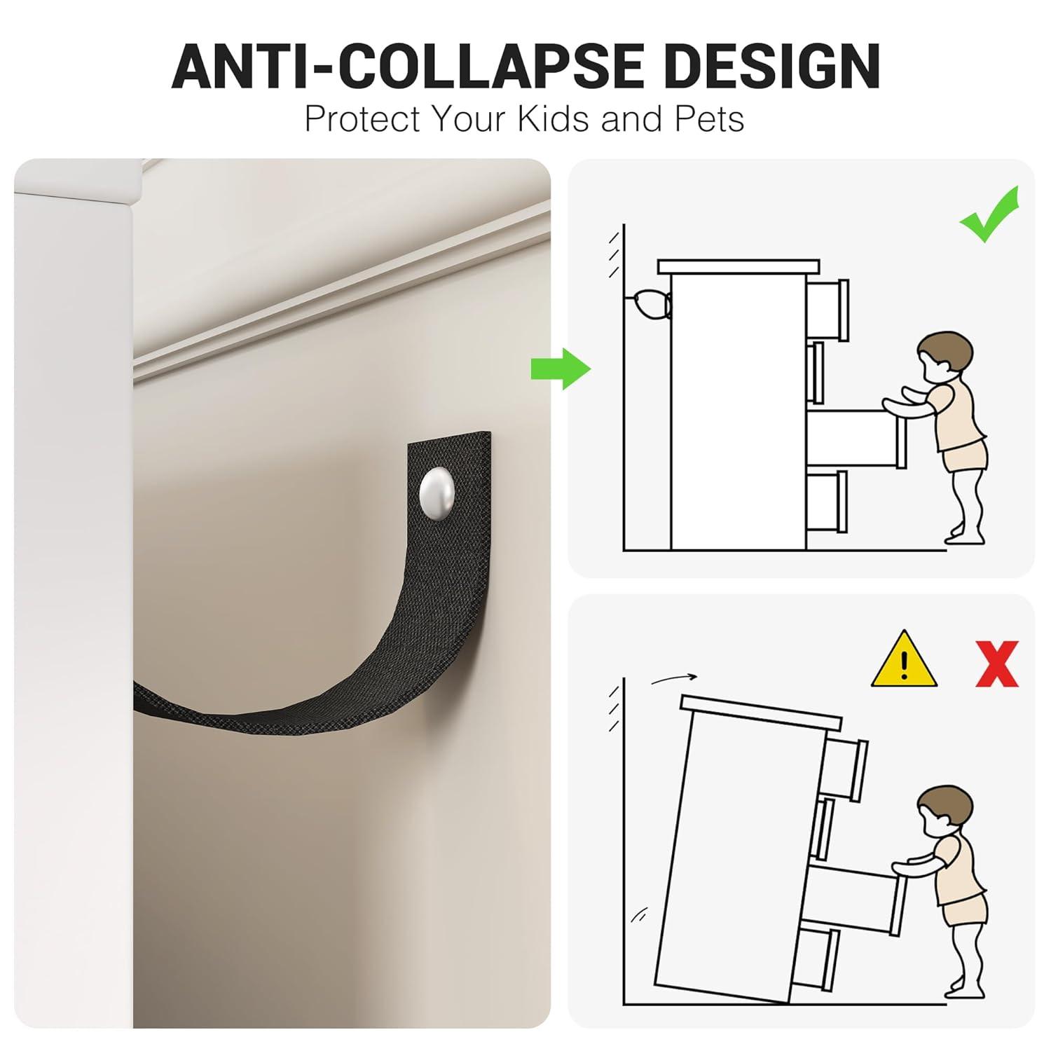 Danolapsi 6 Drawer Dresser,6-Drawer Chest of Drawers for Bedroom,Wooden Dresser with Gold Handles,Chest Dresser with Deep Drawers Modern Storage Drawers for Bedroom,Living Room and Entryway