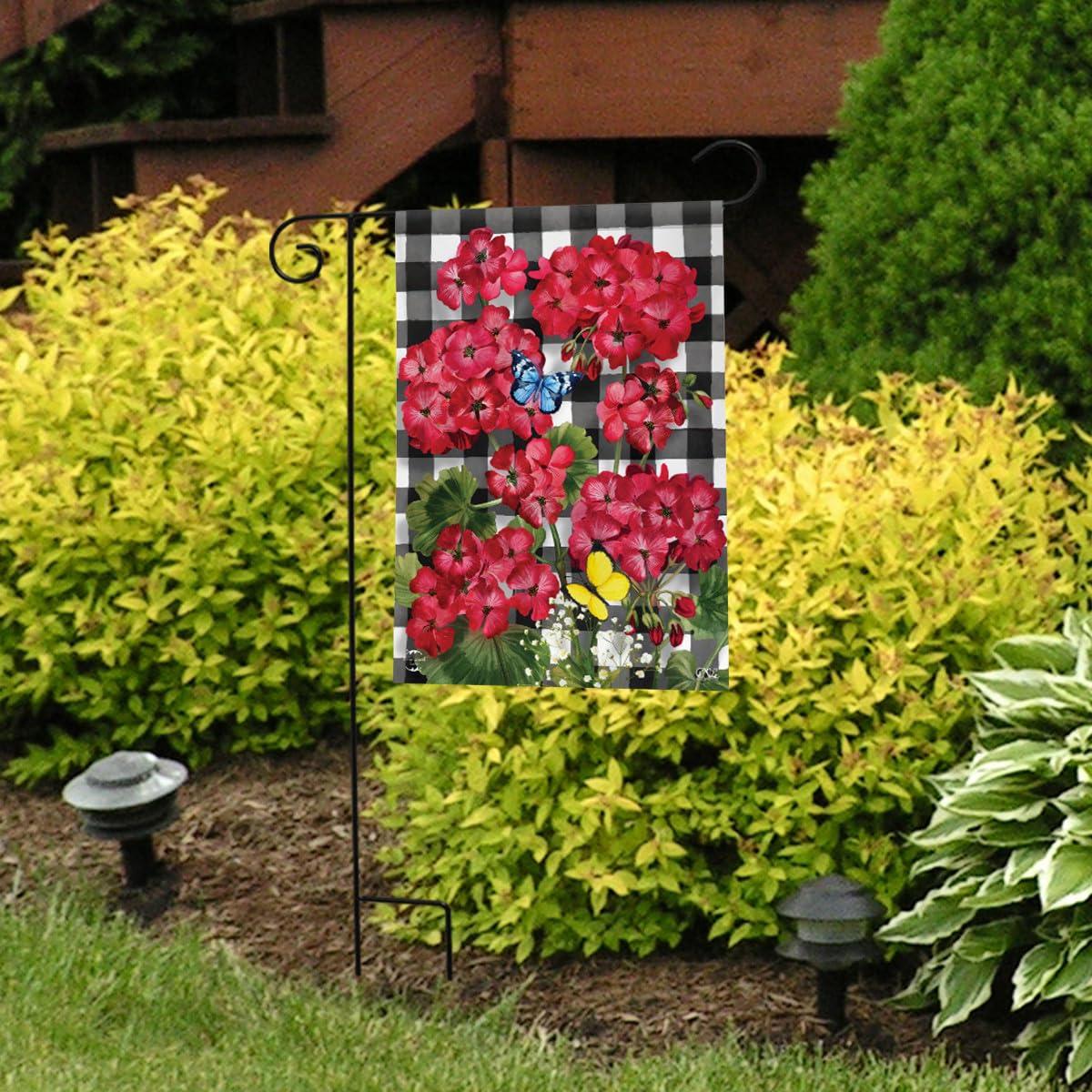 Briarwood Lane Summer Garden Flag 12x18 For Outdoor Checkered Geraniums For Summer Garden Flag Flags For Outside