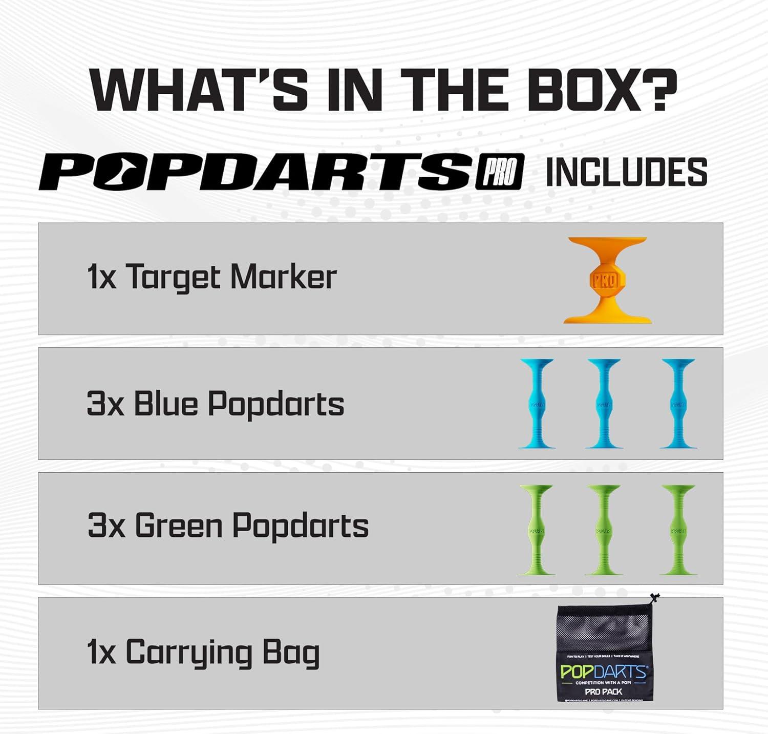 Popdarts Pro Pack Blue and Green Suction Cup Game