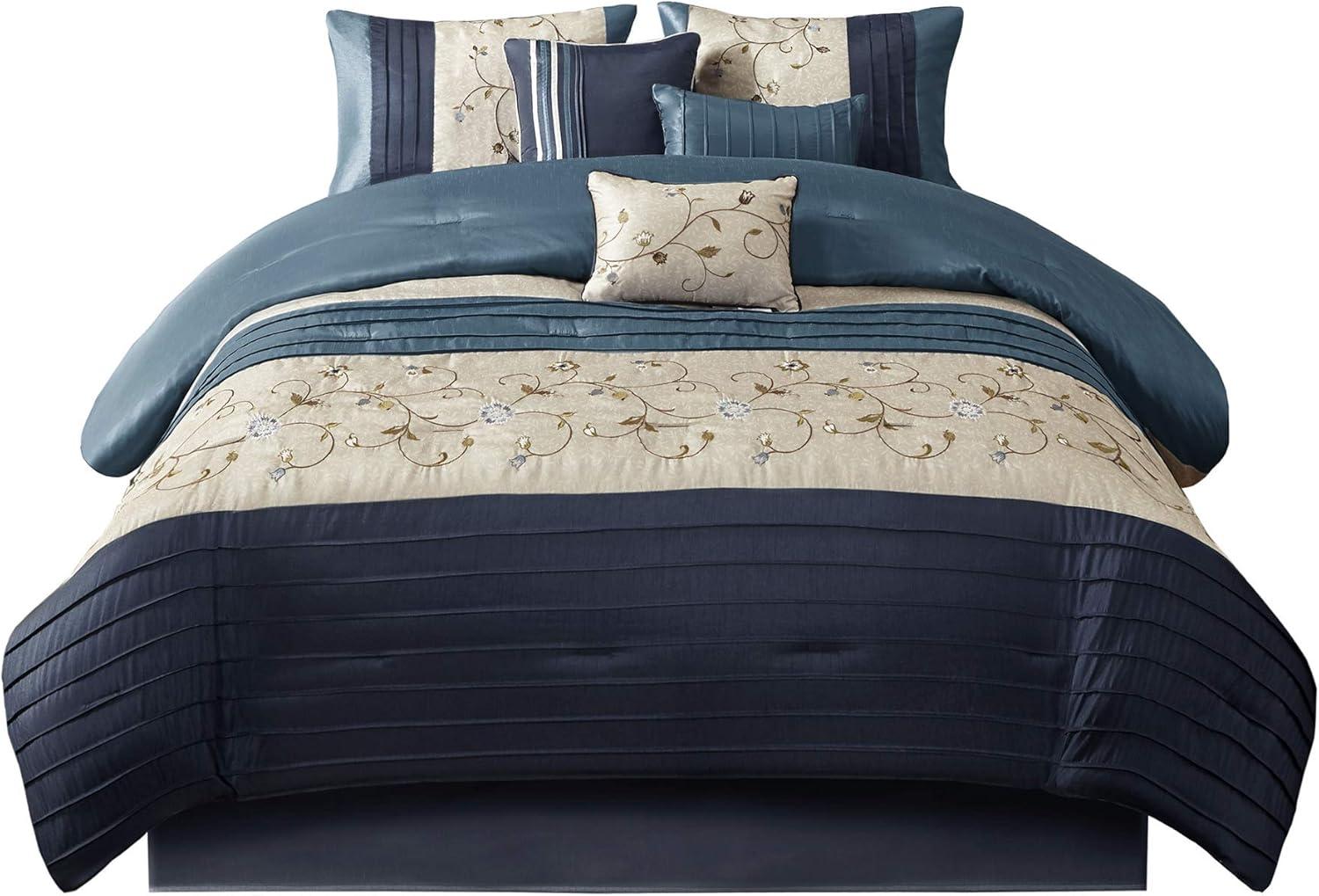 Serene Embroidered 7 Piece Comforter Set