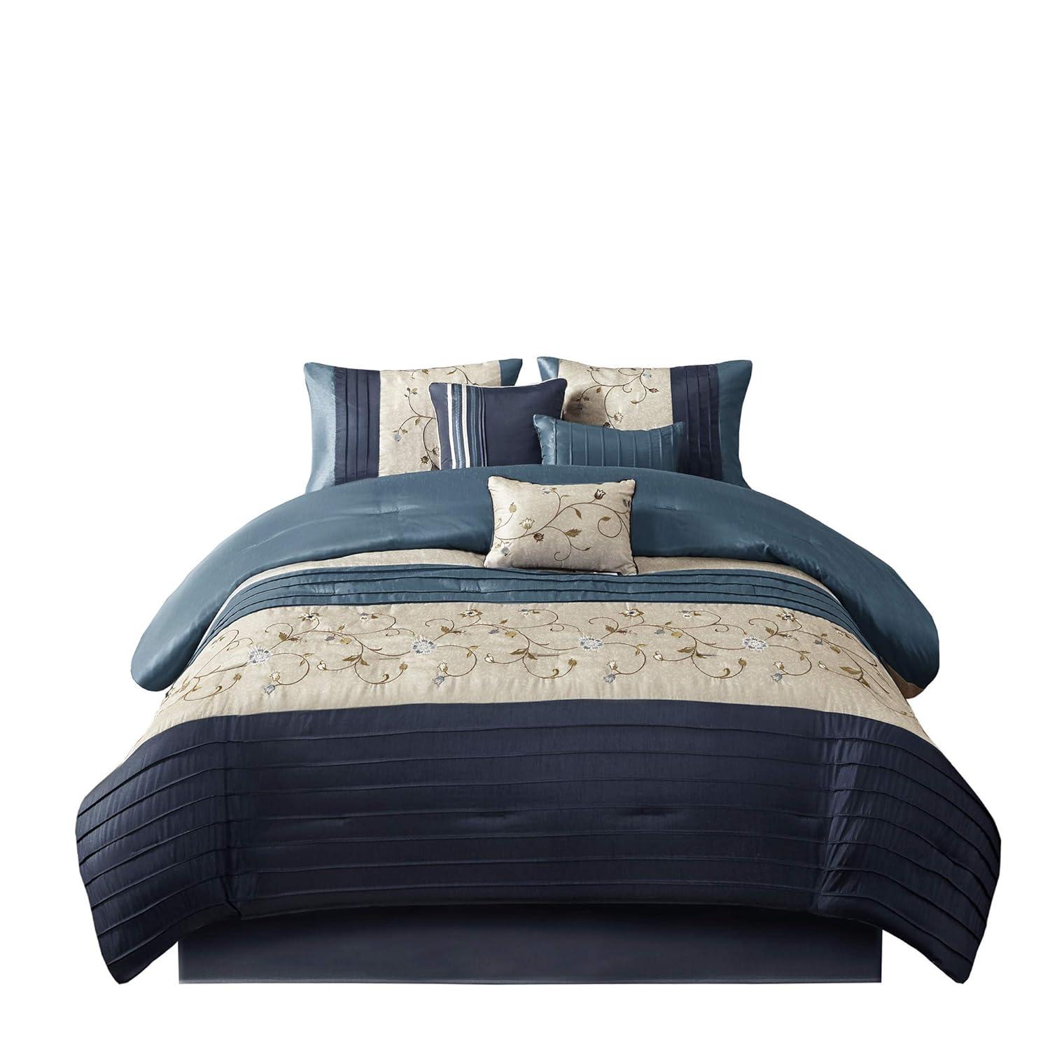 Madison Park Serene Embroidered 7 Piece Comforter Set