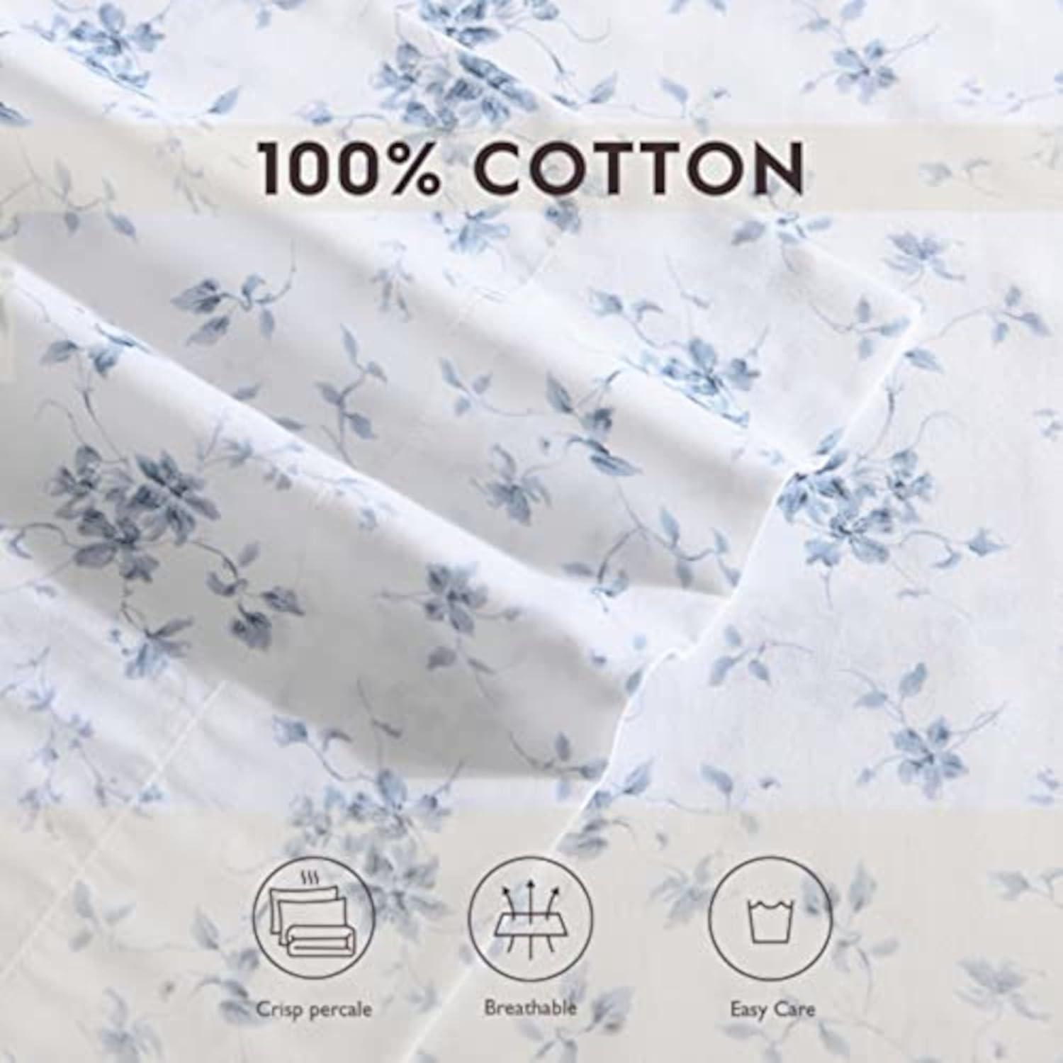 Laura Ashley Printed Cotton Sateen Pillowcase Set