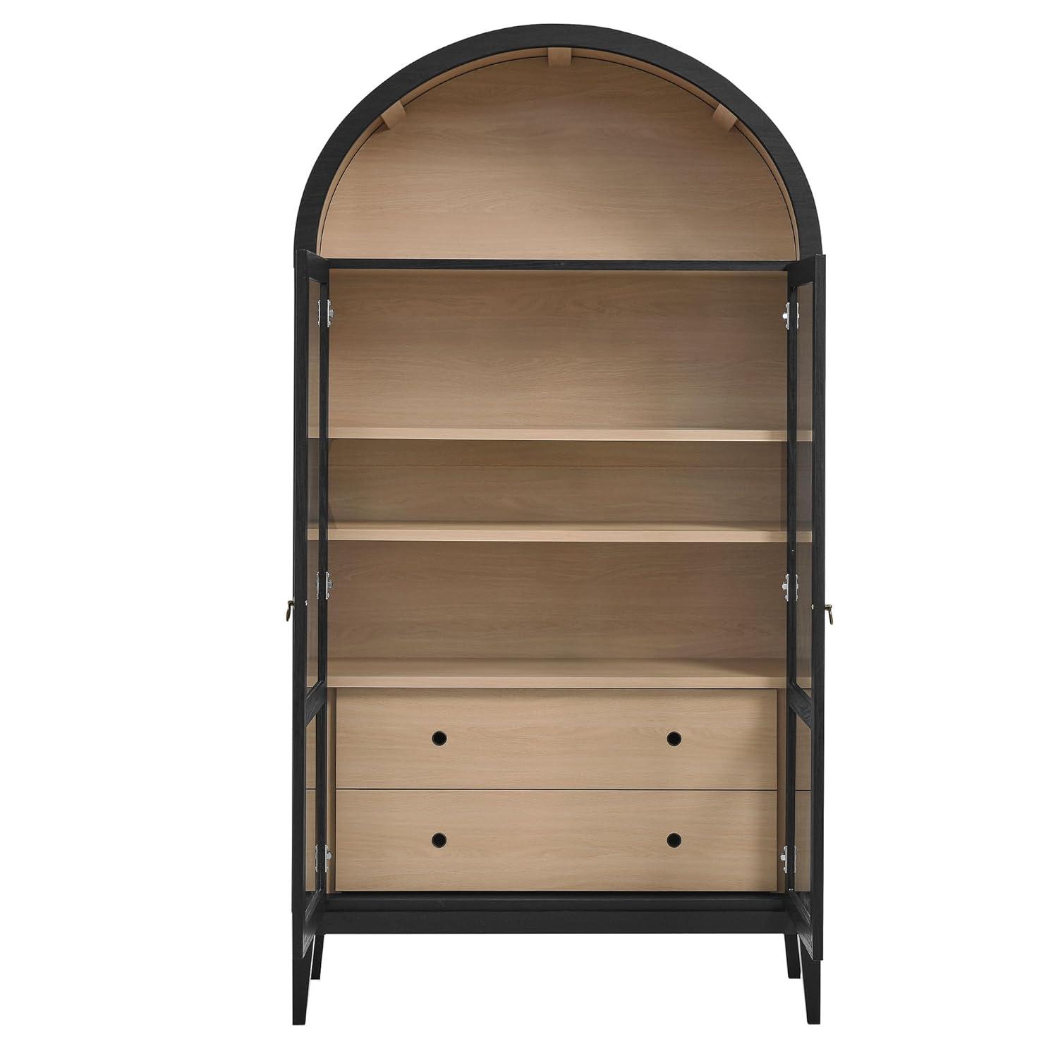Modway Nolan 74" Tall Arched Storage Display Cabinet