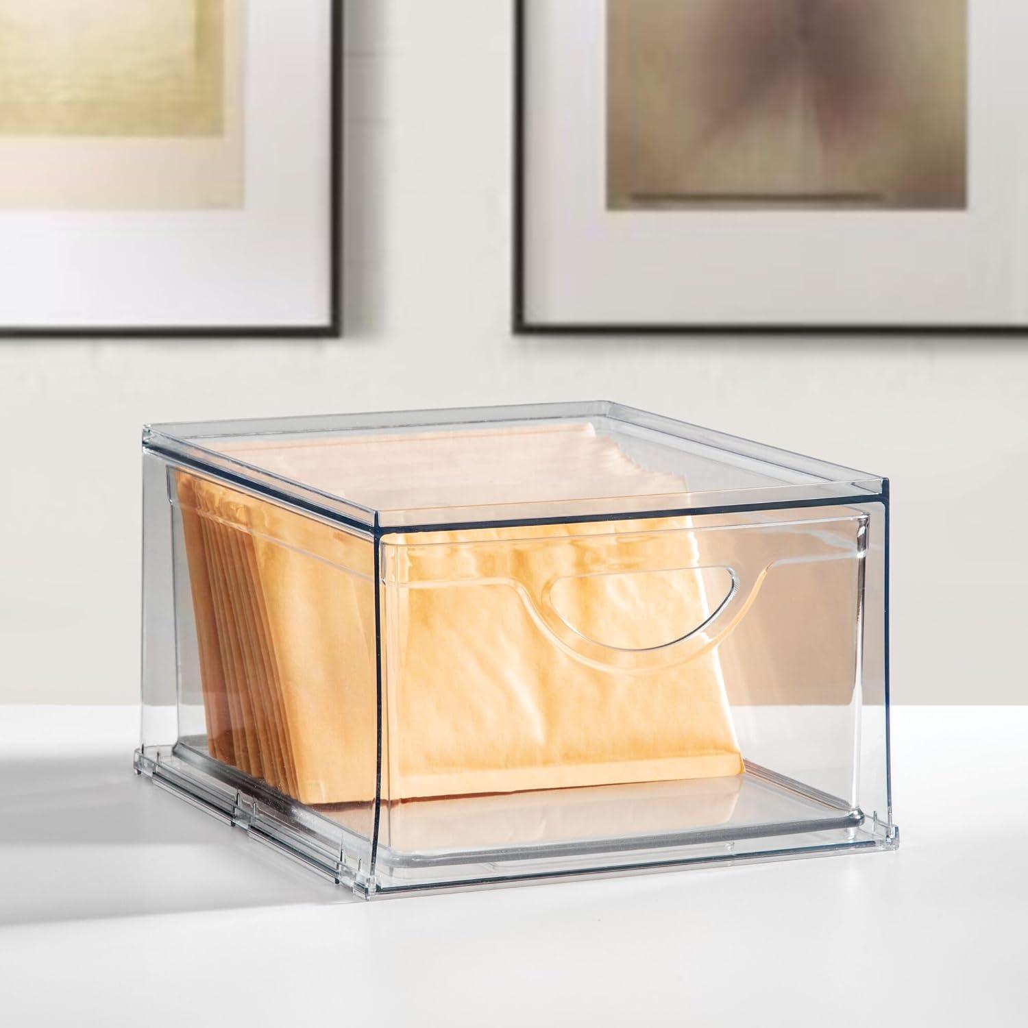 iDesign iDesign Stackable Storage Drawer for Fridge or Pantry - Set of 4 - Clear (Set of 4)