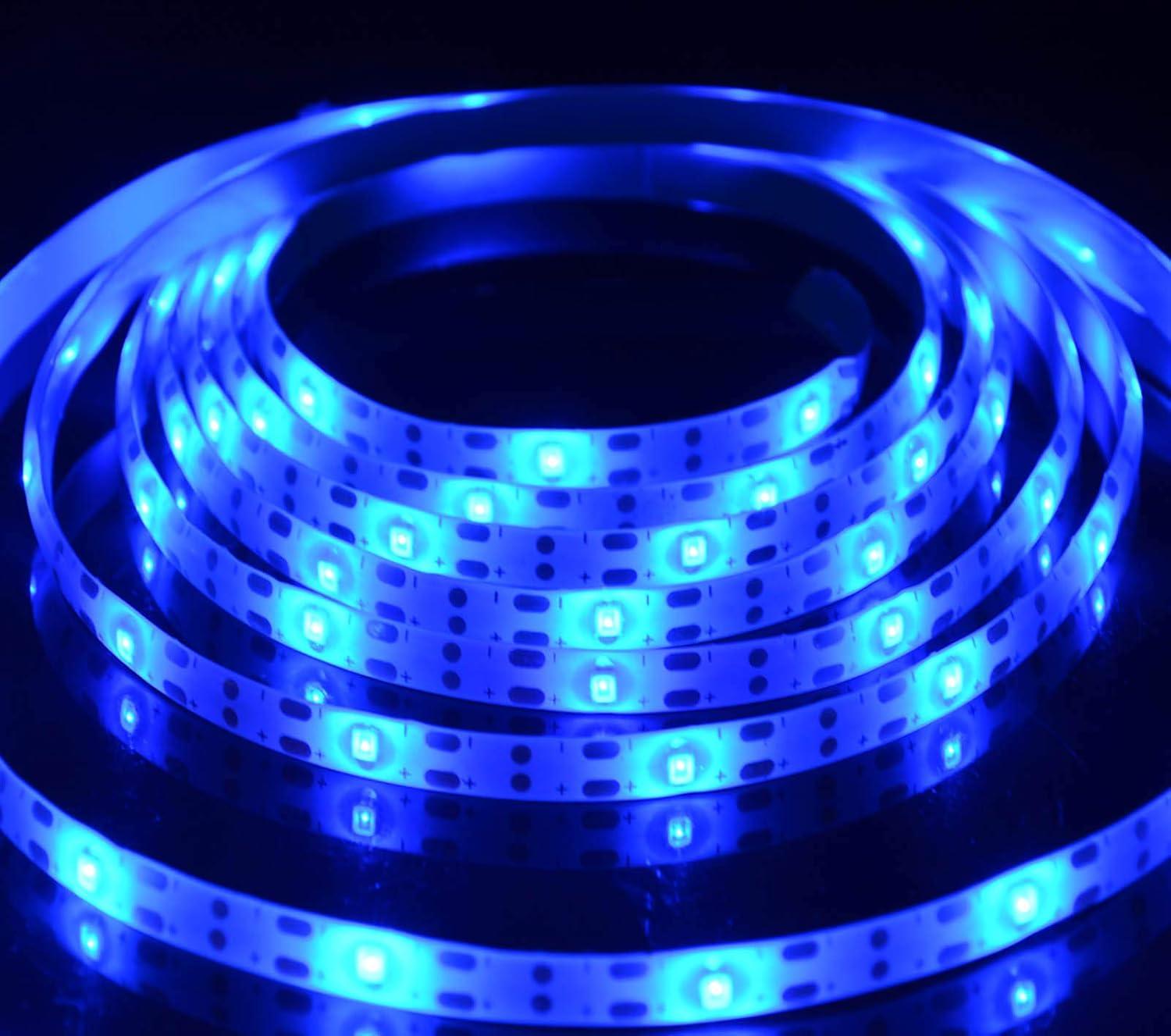 Blue Solar Powered LED Outdoor Twinkle Strip Lights