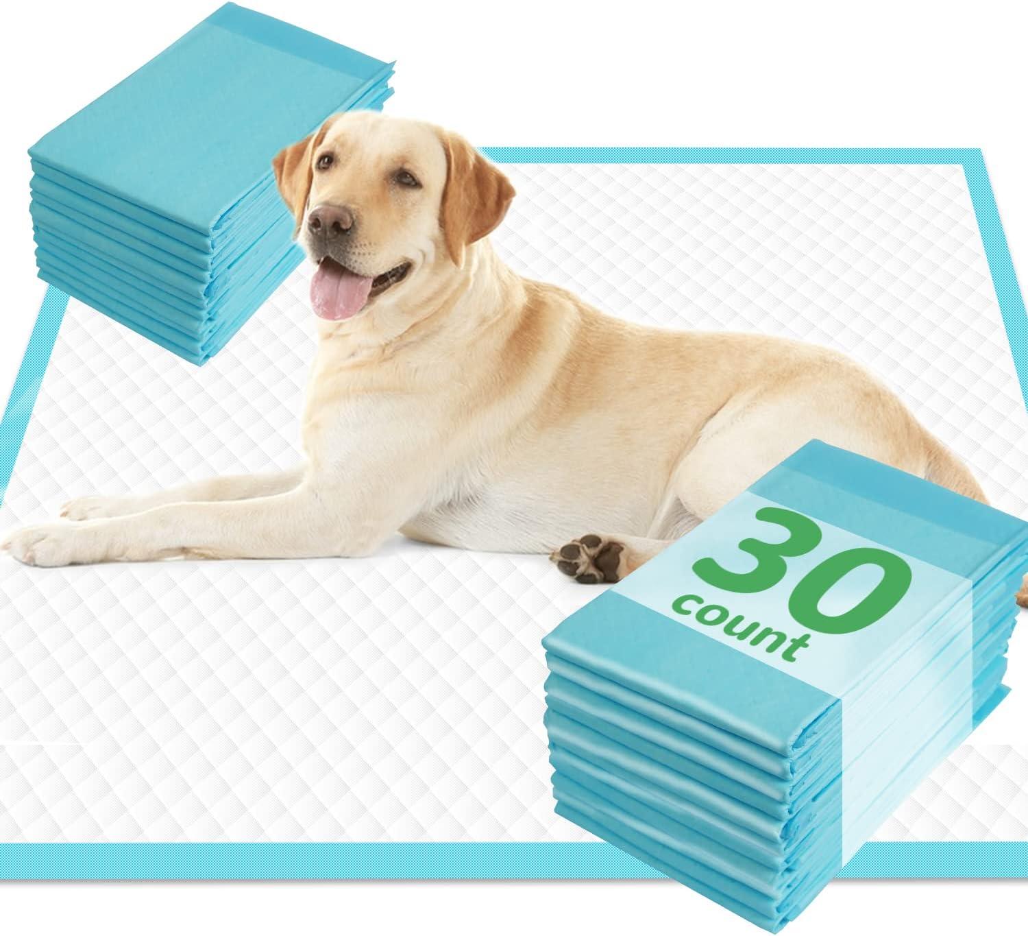Pee Pads for Dogs - 30" X 36" Extra Large Puppy Pads XXL Potty Training Pads for Pet Wee Wee Pads Quick Absorbent Disposable Leak-Proof Pee Pads for Dogs Large Puppy Supplies - 30 Count